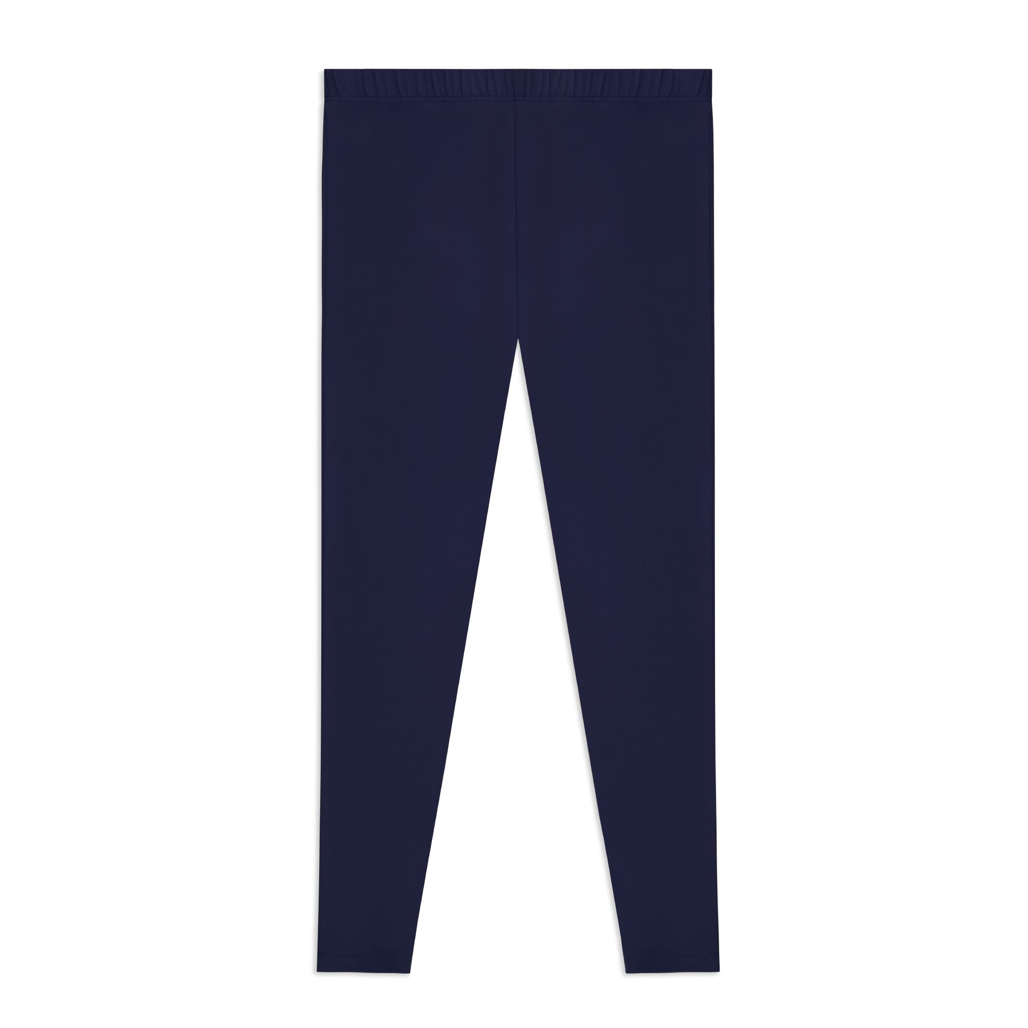 Rene Rofe Girls Cotton Leggings - Super Soft Stretchy Ankle-Length Leggings for Toddler & Kids | Comfortable Playwear for School, Yoga & Everyday Outfits