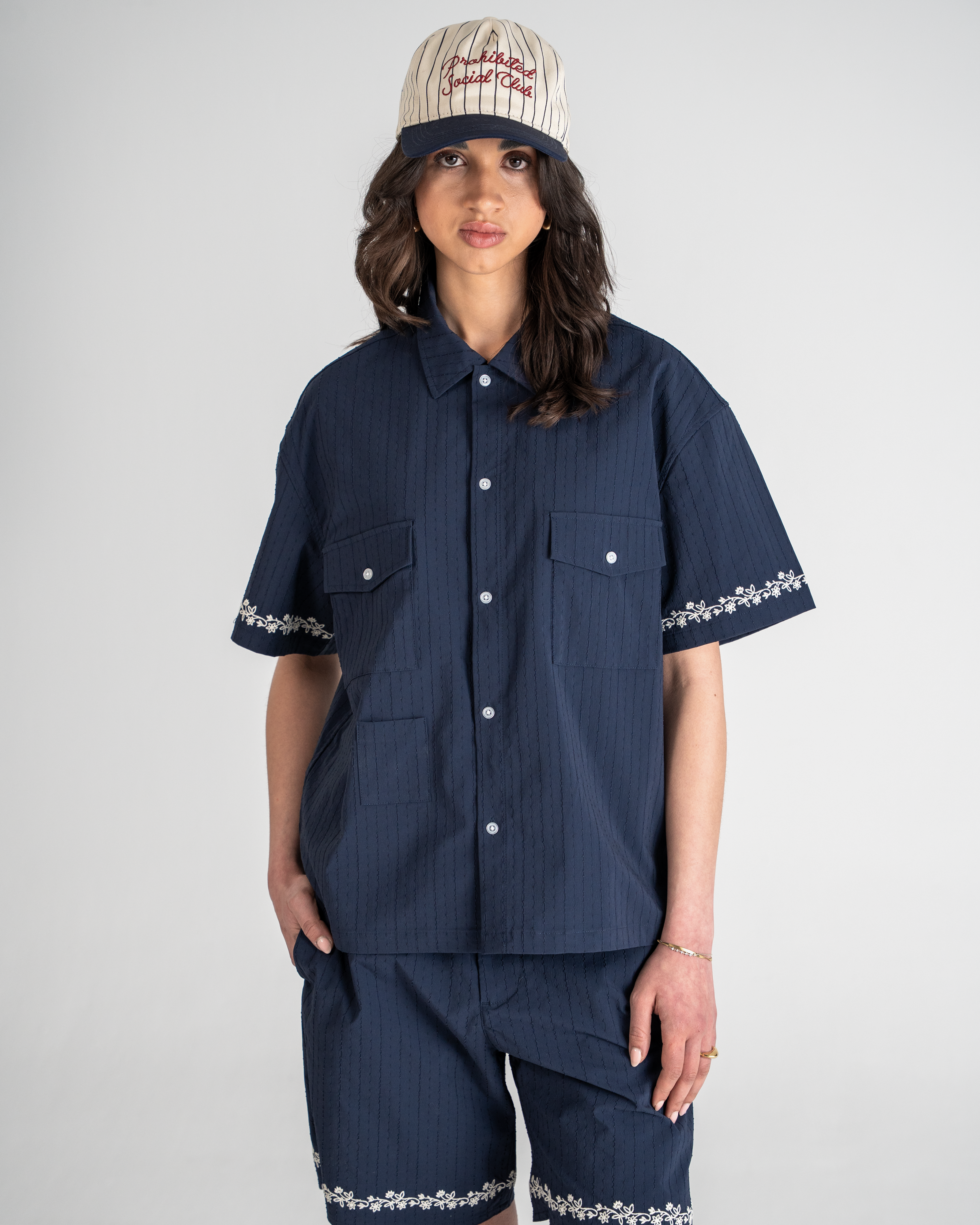 Men's SC Western Shirt in Navy Blue - Stylish Cowboy Shirt for Casual Wear, Rodeo, and Country Music Events