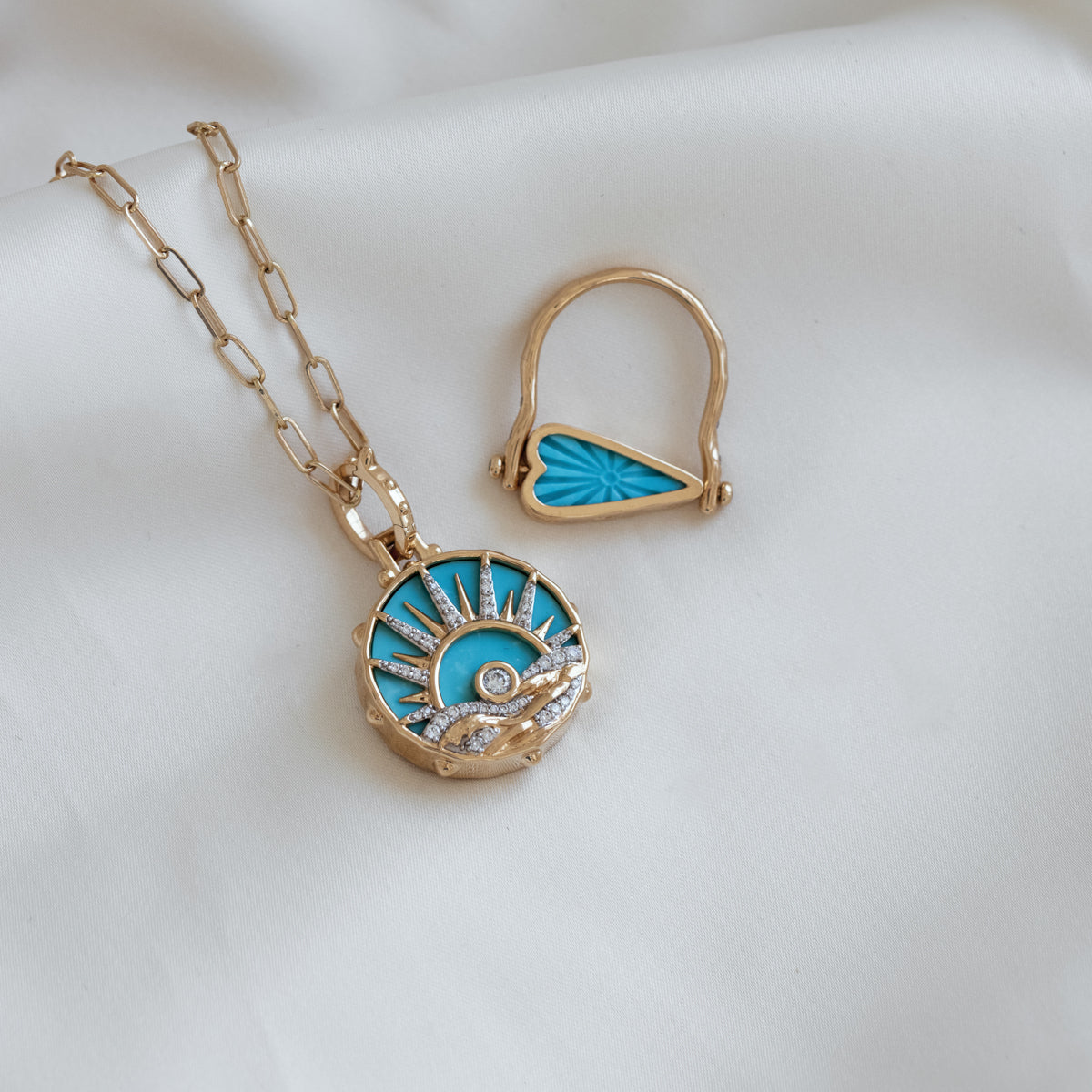 Night & Day Pendant Necklace - Elegant Two-Tone Jewelry for Women - Perfect for Date Nights & Office Wear