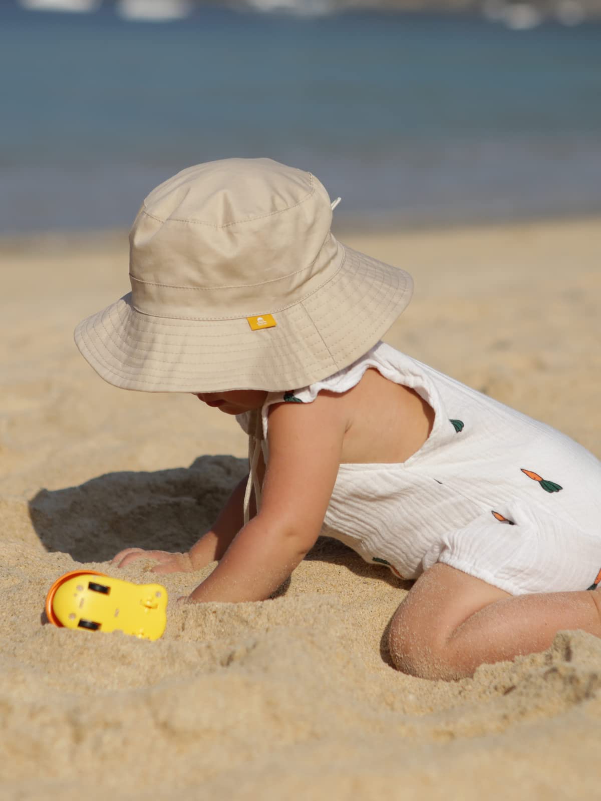 Baby Sun Hat for Boys & Girls - UPF 50+ UV Protection Summer Bucket Hat for Toddlers & Kids - Breathable Cotton Beach Hat for Outdoor Play, Pool, Park & Travel