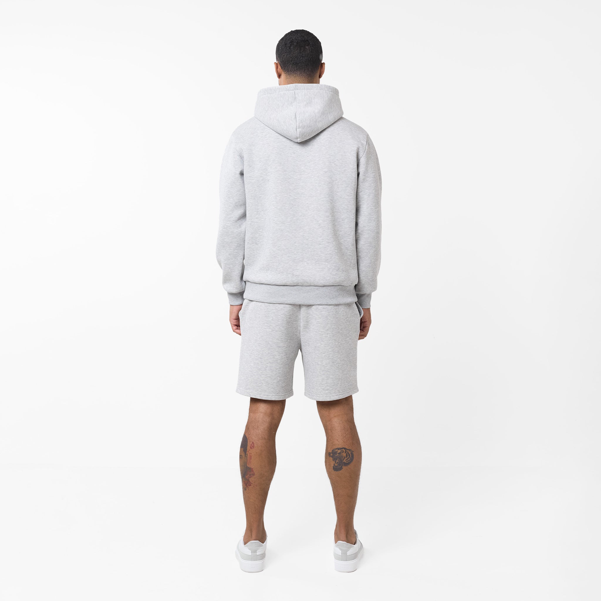 Stylish Pleated Core Shorts in Grey Marl - Perfect for Casual Wear, Gym, and Outdoor Activities