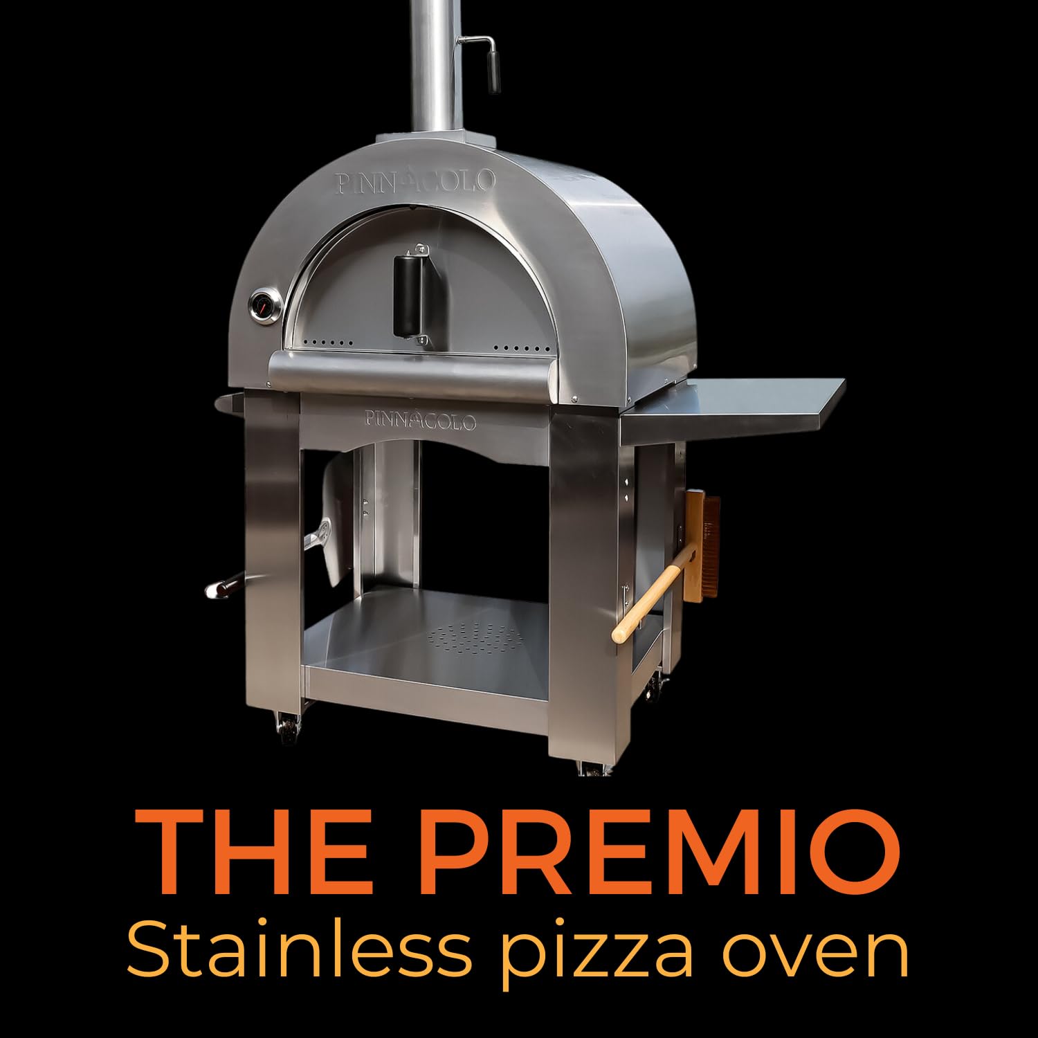 Premium Wood-Fired Pizza Oven Kit with Double-Wall Insulation & Cordierite Stone - Heavy Duty Stainless Steel Outdoor Pizza Maker with 9 Professional Accessories - Perfect for Backyard, Patio, and Camping Pizza Parties