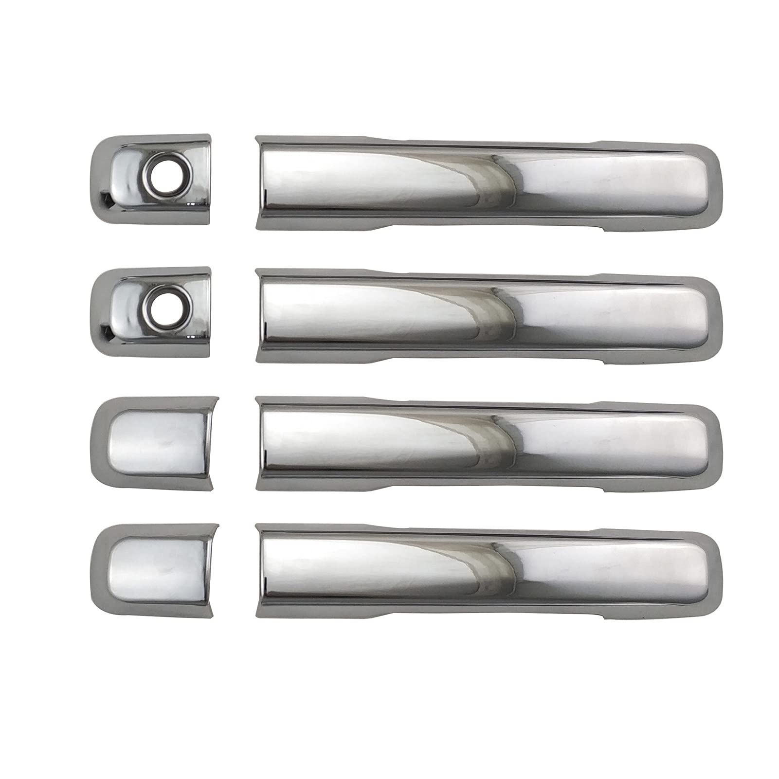 4pcs ABS Electroplated Car Door Handle Covers - Chrome Surface Knob Protector for 2012-2015 Models | Interior & Exterior Car Accessories for Enhanced Grip & Vehicle Protection