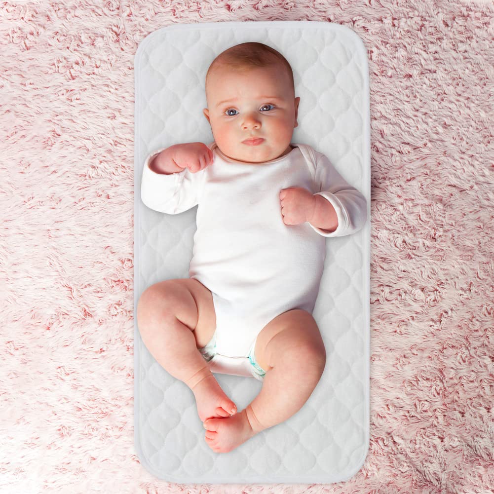 Soft Reusable Baby Diaper Changing Pad - High Absorbent Travel Underpads for Newborn & Infant - Perfect for On-the-Go Parents, Daycare & Home Use