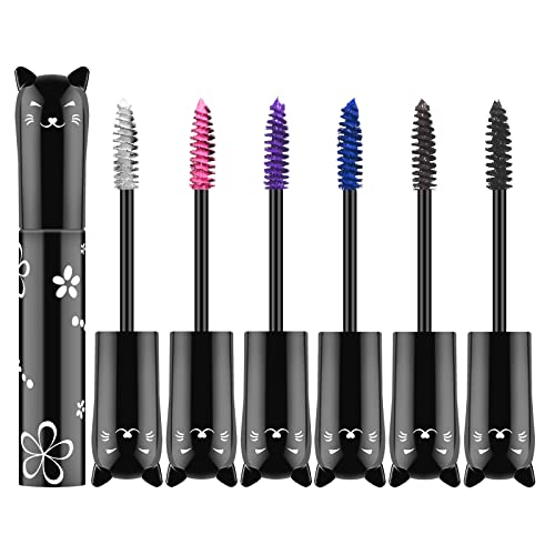 Ownest 6 Colors Waterproof Mascara Set - Long Lasting Thickening Rainbow Fiber Mascara for Dramatic Lashes | Perfect for Parties, Halloween & Creative Makeup Looks