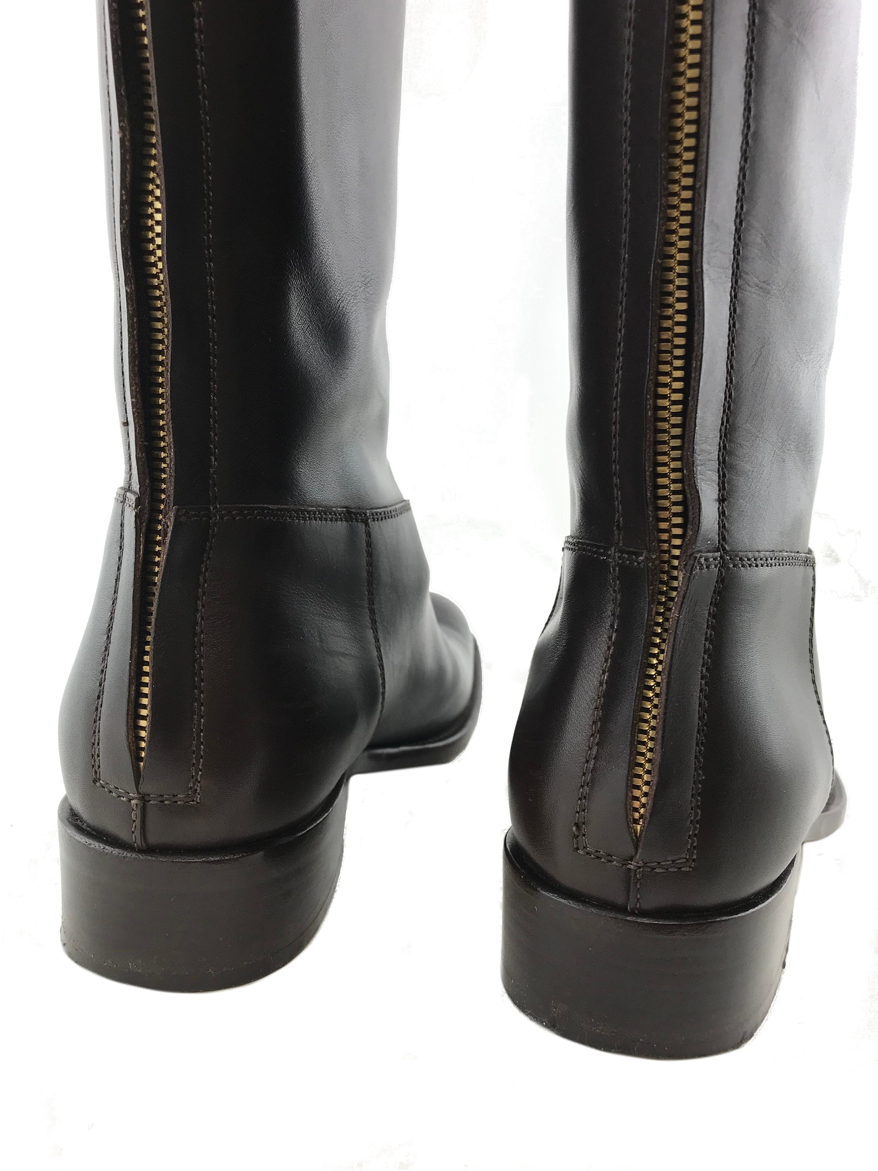 Loro Piana Wellington Leather Knee High Boots for Women Size 8.5 | Waterproof Winter Riding Boots | Perfect for Horseback Riding, Outdoor Activities & Fashion
