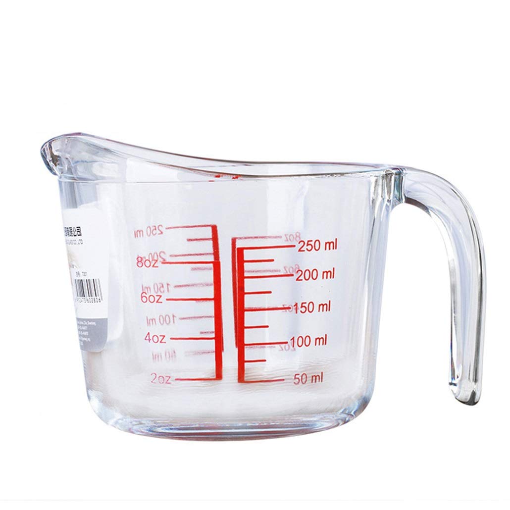 **16Oz Glass Measuring Cup Set of 2 – Microwave & Oven Safe, Clear Kitchen Measuring Cups for Baking, Desserts, Ice Cream & More (250ml) – Perfect for Home Baking, Cooking & Meal Prep**