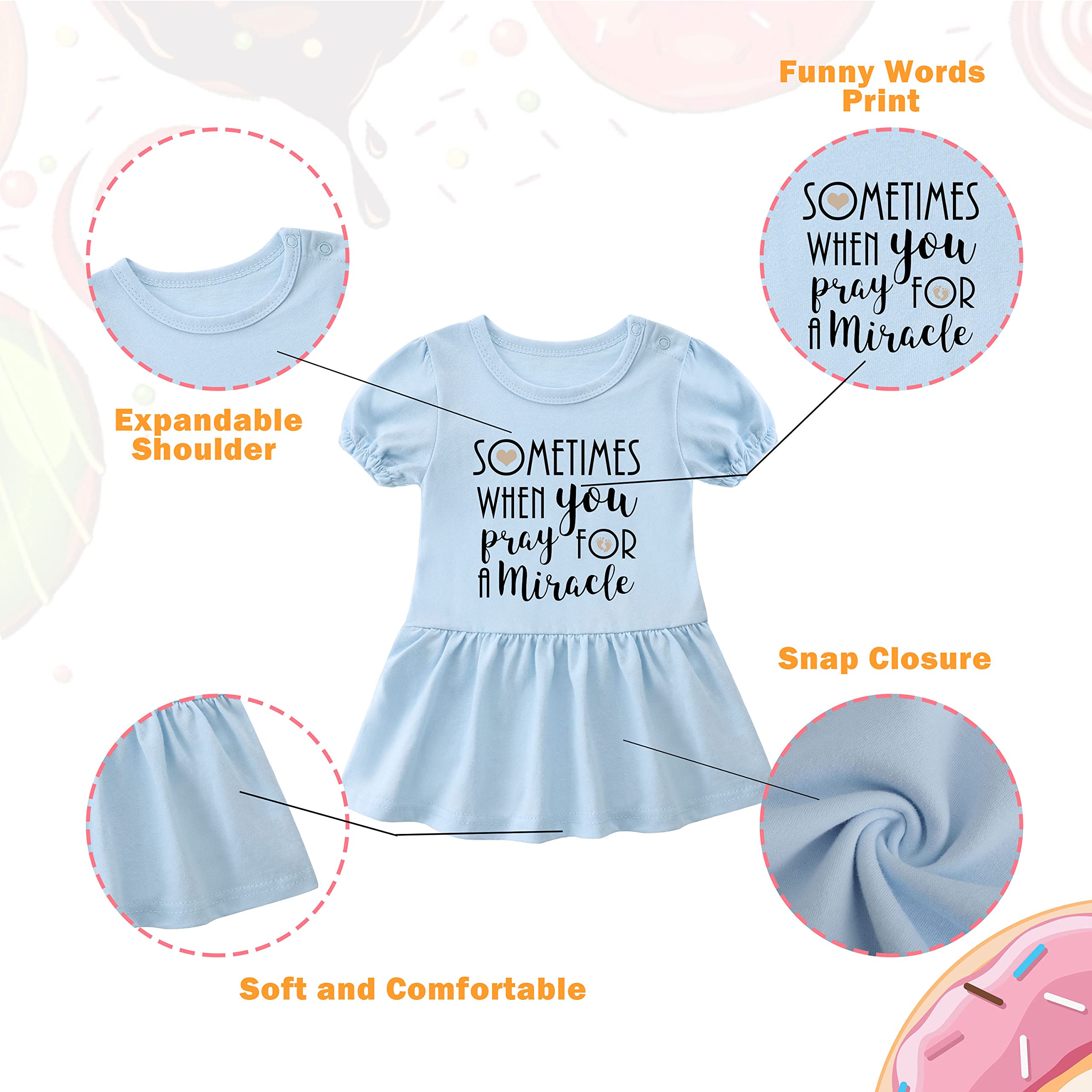YSCULBUTOL Matching Baby Twins Bodysuit Set - Newborn Boy & Girl Outfits with Skirted Romper | Perfect for Photoshoots, Baptisms & Twin Announcements