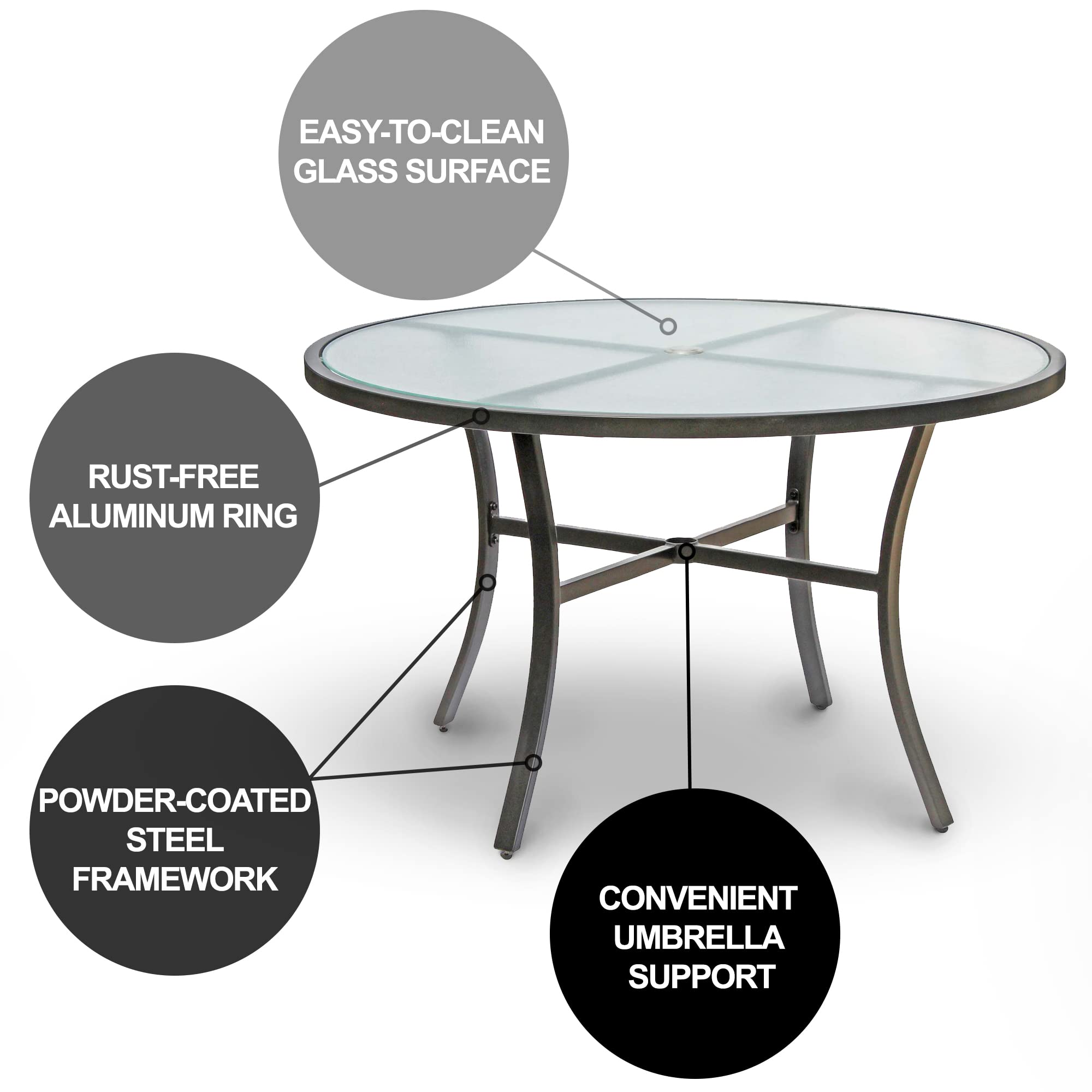 Round Outdoor Patio Dining Table 40