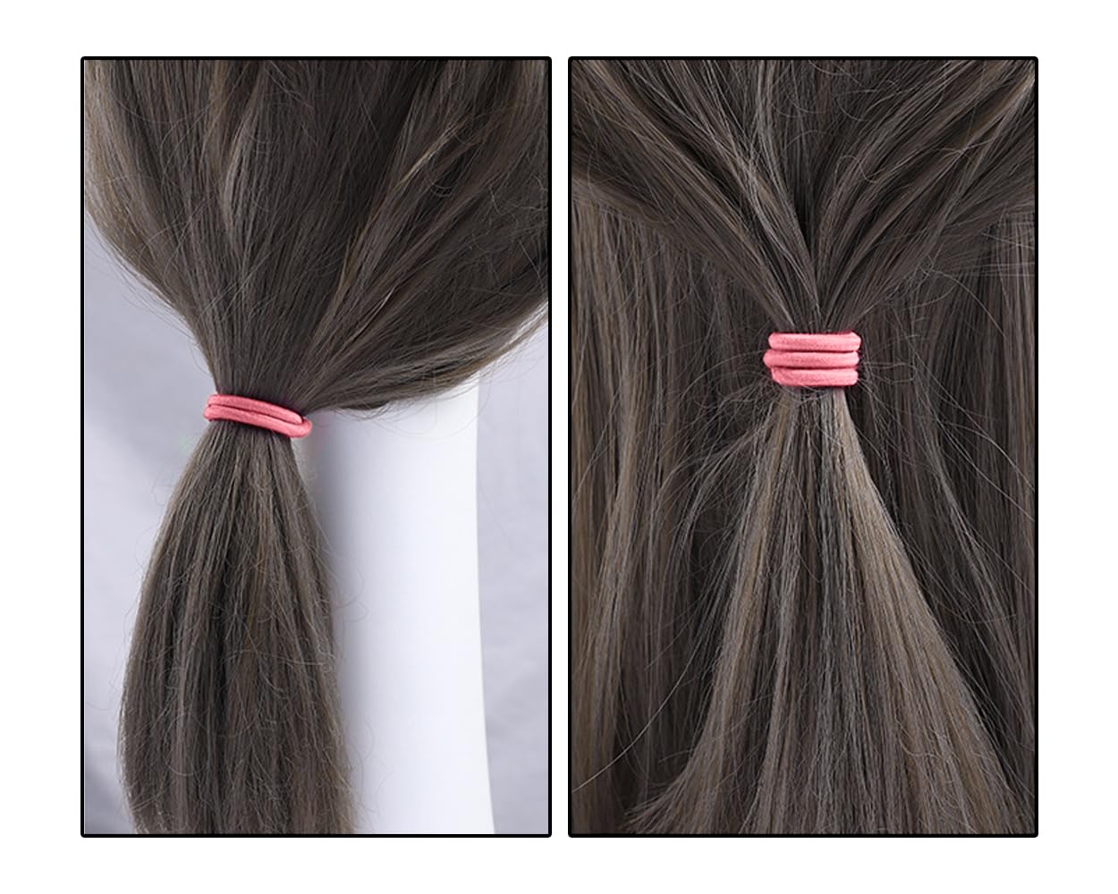 DS. DISTINCTIVE STYLE 50-Pack 2.5mm Elastic Hair Bands - Soft Ponytail Holders for Women & Girls (Pink) | Perfect for School, Workout, Yoga & Daily Styling