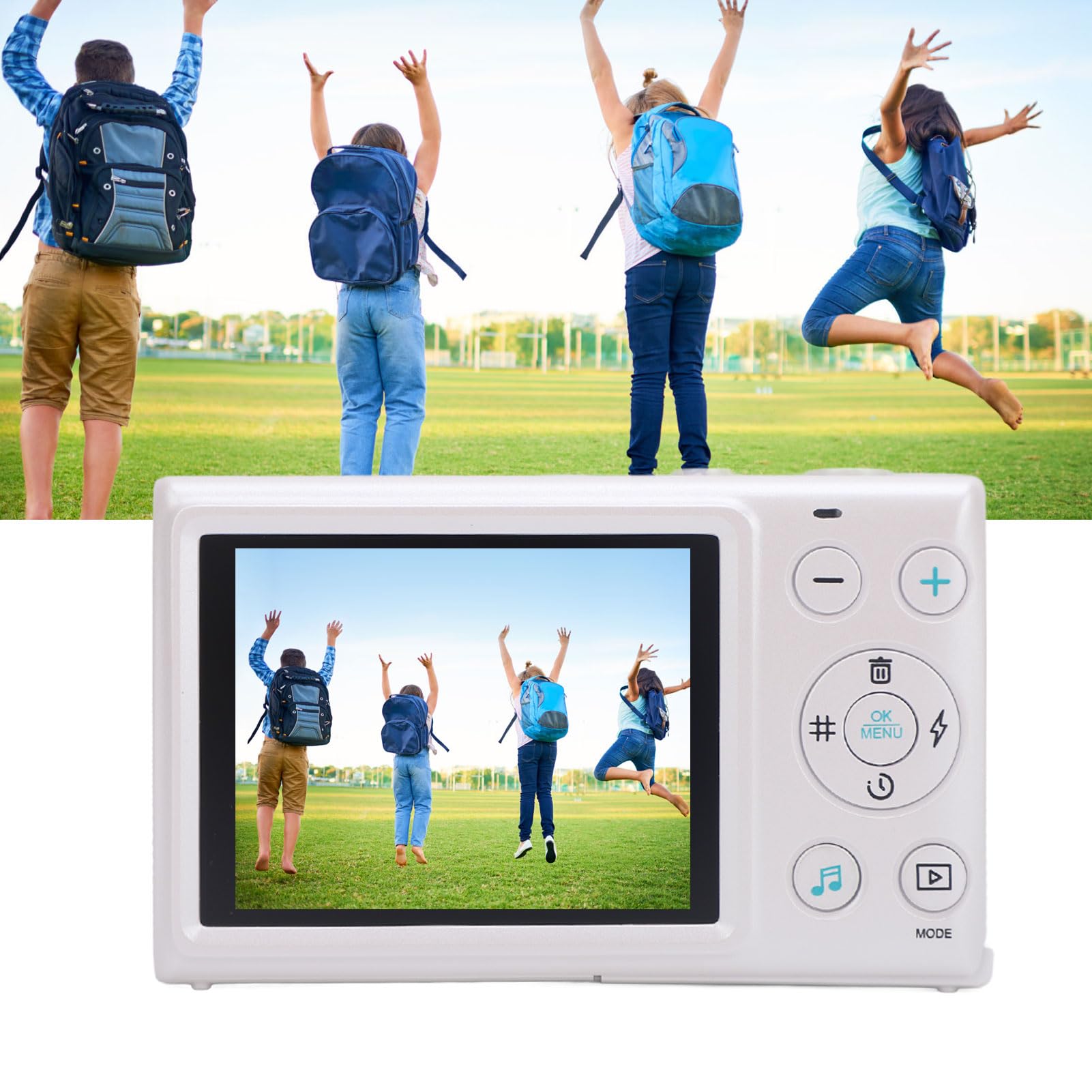 64MP Digital Camera with 4K Video & Auto Focus - Compact Point and Shoot Camera for Photography, Vlogging, Travel & Everyday Use - 18x Zoom & 2.75