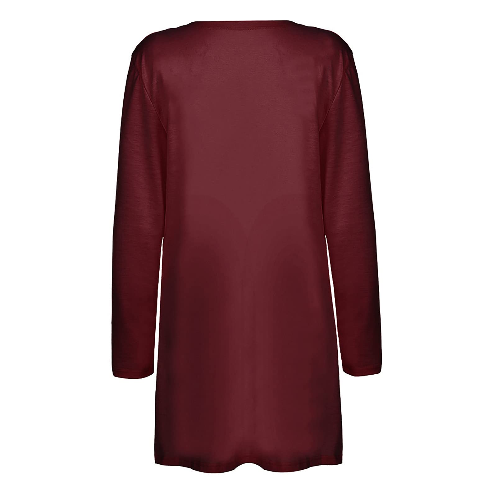 2023 Prime Big Deals Day - Women's Solid Color Lightweight Cardigan with Pockets, Long Sleeve Open Front Fall Blouse | Perfect for Office Wear, Casual Outfits & Autumn Layering