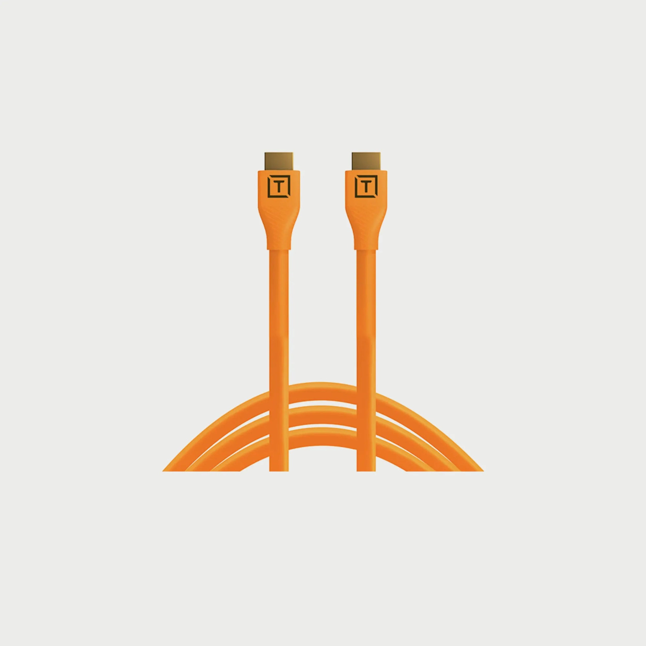 TetherPro HDMI 2.0 to HDMI 2.0 Cable (H2A15 ORG) - High-Speed 4K 60Hz Video Cable for DSLR Cameras, Monitors & Studio Equipment - Perfect for Photography, Videography & Professional Streaming Setups