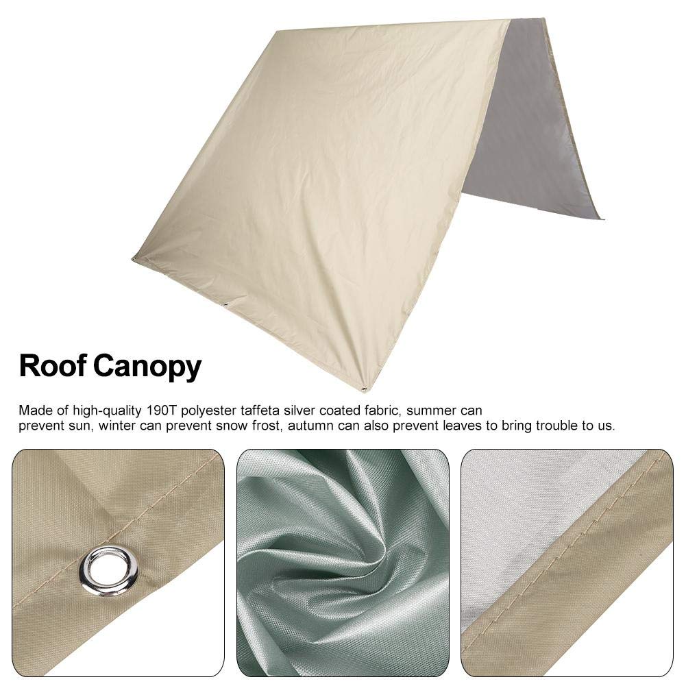 Waterproof Swing Canopy Replacement - Outdoor Swing Set Sunshade Cover for Kids Playground, Patio & Backyard (Beige) | Durable & UV-Resistant Tarp for Sun Protection & Rain Shelter