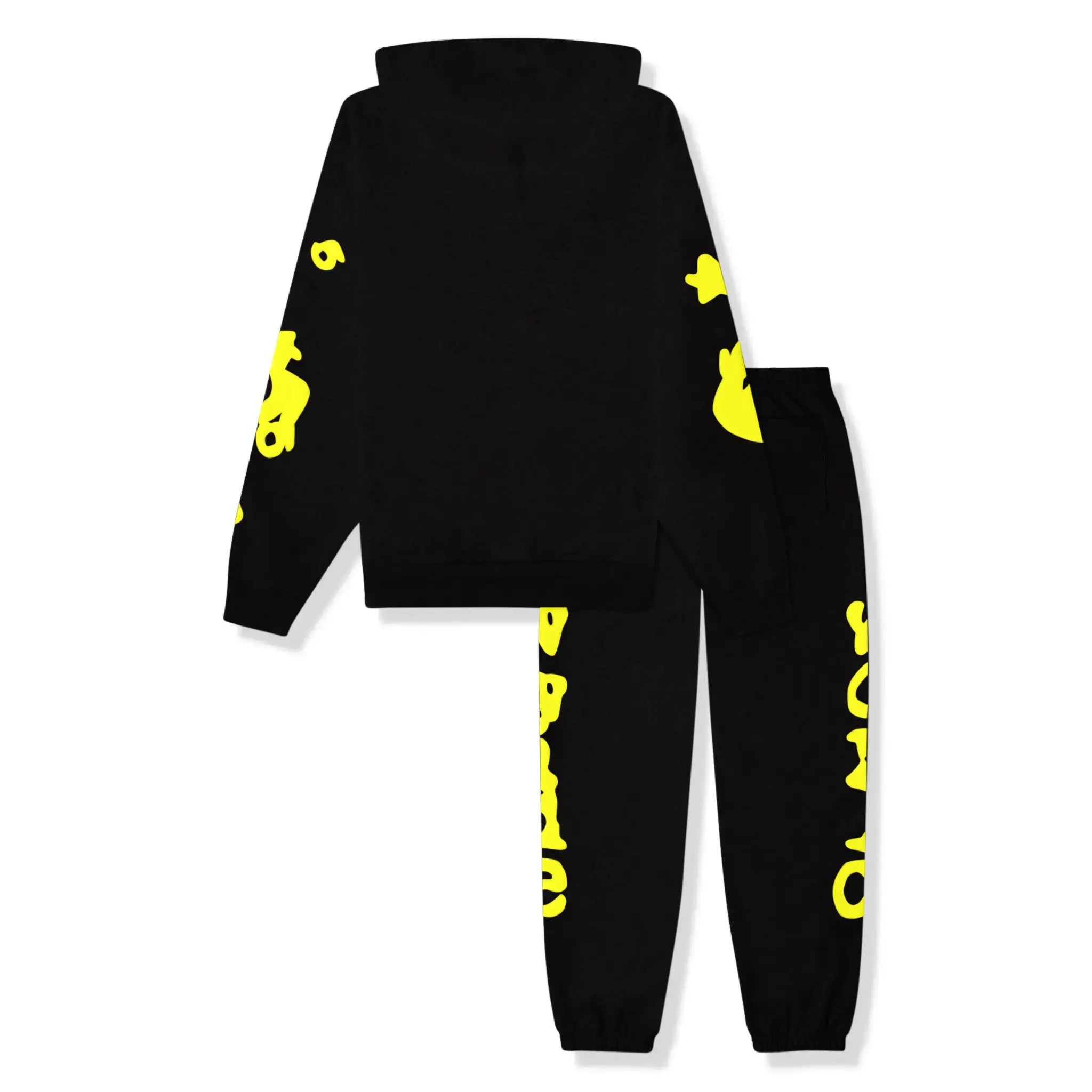 Sp5der Beluga Onyx Yellow Tracksuit for Men - Stylish Hoodie & Jogger Set - Comfortable Streetwear Outfit for Gym, Running, and Casual Wear