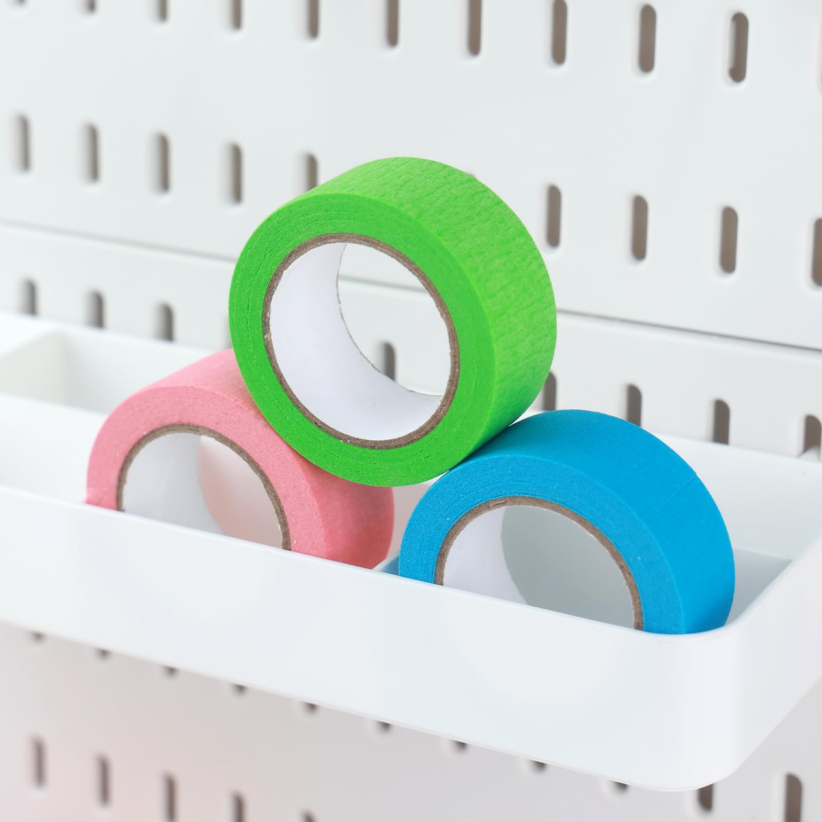 VGOODALL Colored Masking Tape - 7 Rolls Multi Pack (330 Feet x 1 Inch) - Vibrant Rainbow Craft Tape for Painting, Labeling & Color Coding - Perfect for DIY Projects, Scrapbooking, Home Organization & Office Use