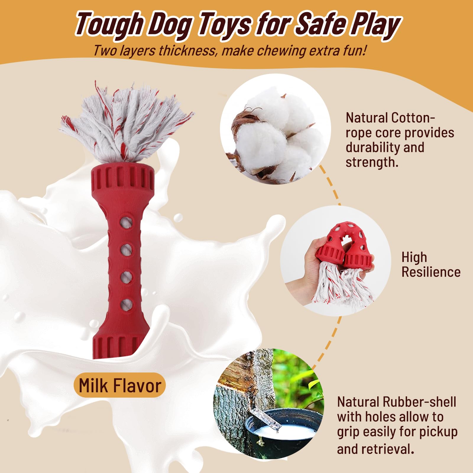 Durable Dog Rope Toys for Aggressive Chewers - Heavy Duty Tug of War & Fetch Toys for Medium/Large Dogs - Teething Chew Toys for Puppies & Adult Dogs - Outdoor Play & Indoor Boredom Buster - Perfect for Training, Exercise, and Bonding with Your Pet