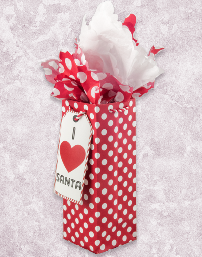 Santa Wine Bags - Festive Holiday Wine Gift Bags for Christmas Parties, Gifts & Celebrations - Perfect for Wine Bottles, Hostess Gifts & Christmas Decorations