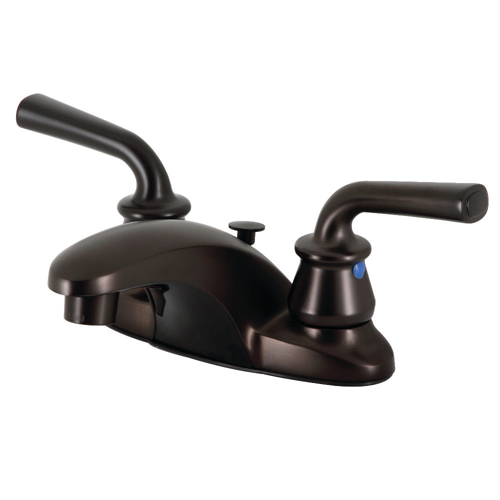 Kingston Brass KB621RXLB 4-Inch Centerset Bathroom Faucet with Brass Pop-Up Drain - Vintage Style Bathroom Sink Faucet for Traditional & Classic Decor - Perfect for Home, Hotel, and Commercial Use