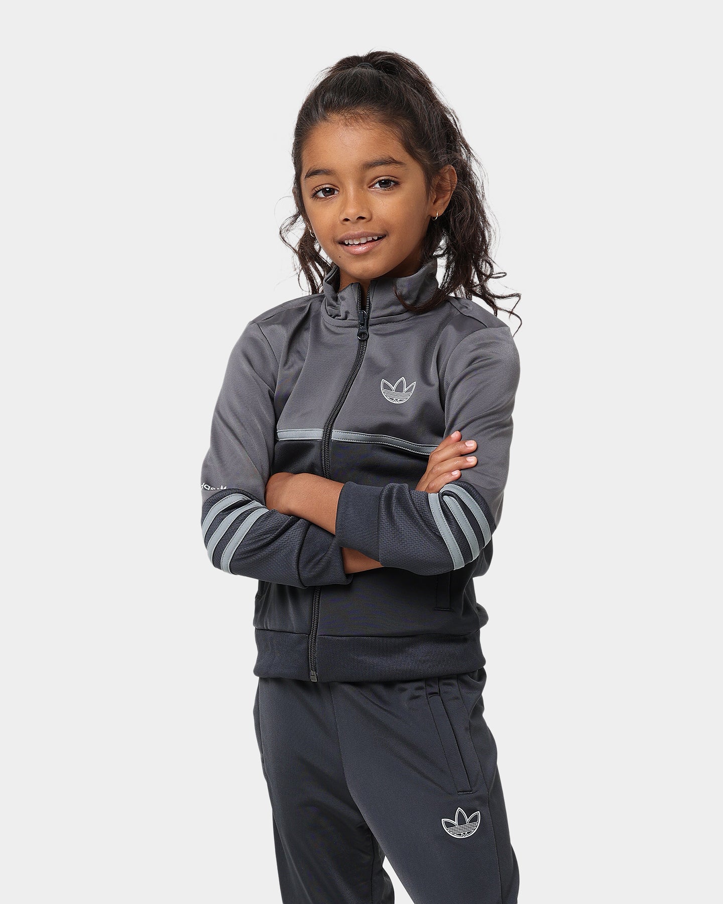 Adidas Kids' Grey Tracksuit Set - 5-Piece Athletic Outfit for Boys & Girls | Perfect for School, Sports & Casual Wear