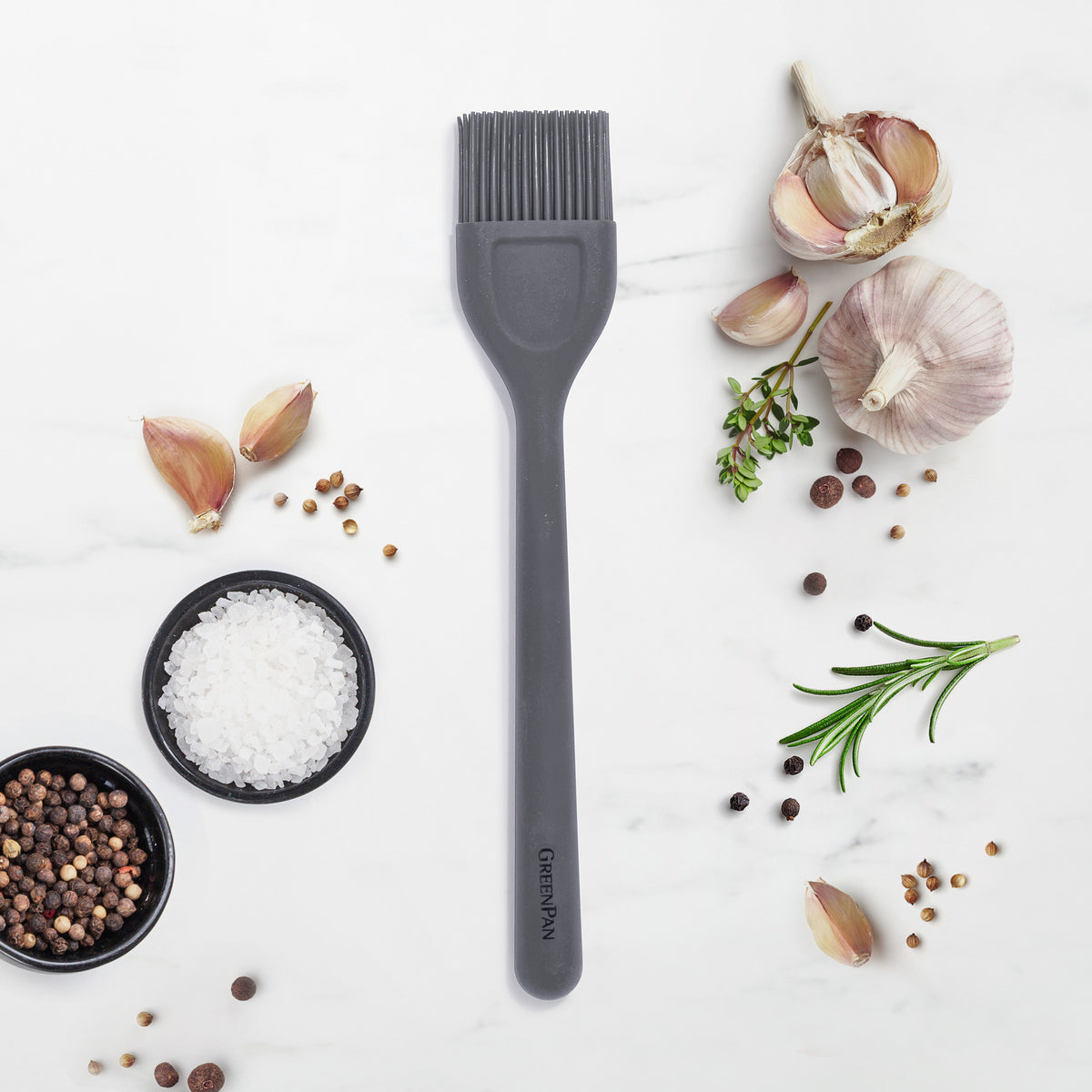 Premium Platinum Silicone Basting Brush - Heat Resistant, Non-Stick Gray Cooking Brush for Grilling, Baking & BBQ - Perfect for Basting Meats, Glazing Pastries & Applying Sauces