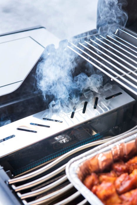 Napoleon 67013 Stainless Steel Smoker Box for Grills – Premium Wood Chip Box for BBQ, Smoking Meat, Fish & Vegetables | Perfect for Outdoor Cooking, Backyard Parties & Camping