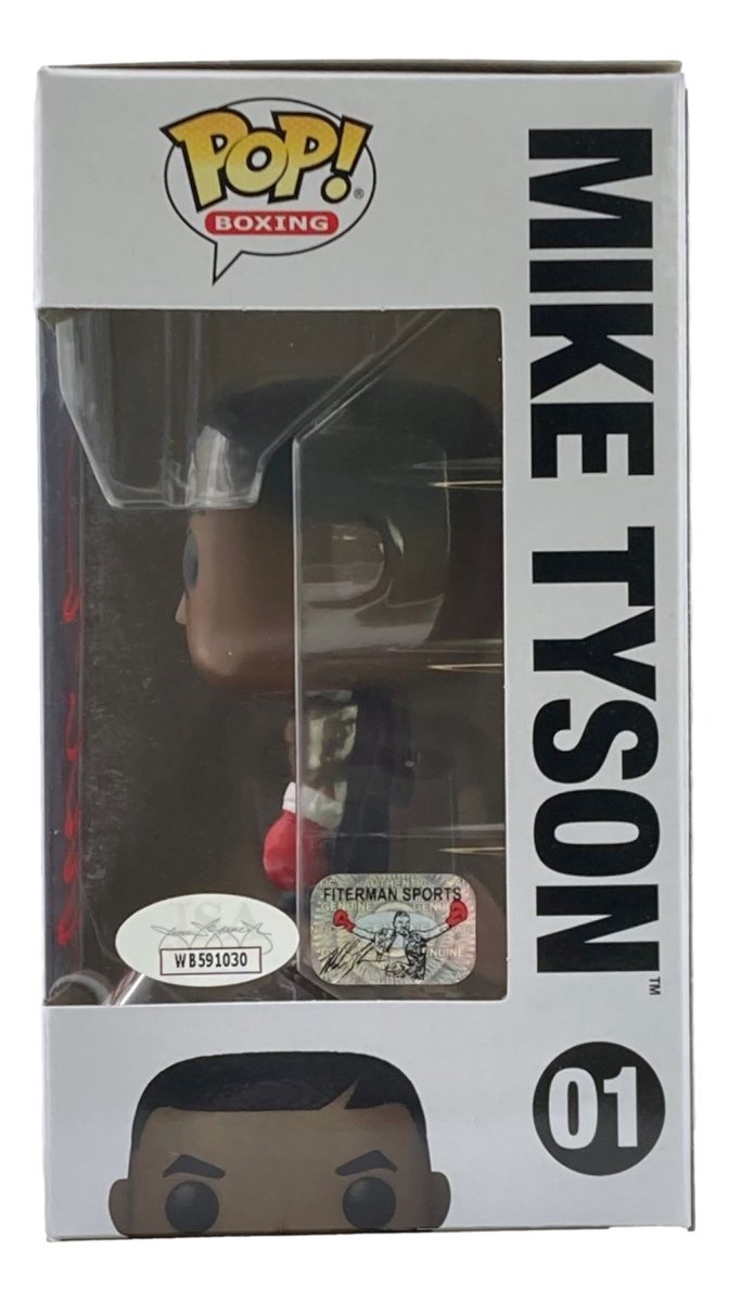 Mike Tyson Signed Red Boxing Gloves Funko Pop #01 with JSA COA - Limited Edition Collectible for Boxing Fans, Sports Memorabilia & Home Decor