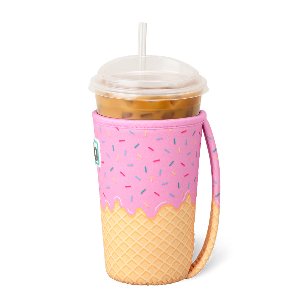 Scoop There It Is Medium Iced Cup Coolie - Insulated Beverage Sleeve for Cold Drinks, Coffee & Smoothies | Perfect for Summer Picnics, Beach Days & Outdoor Parties
