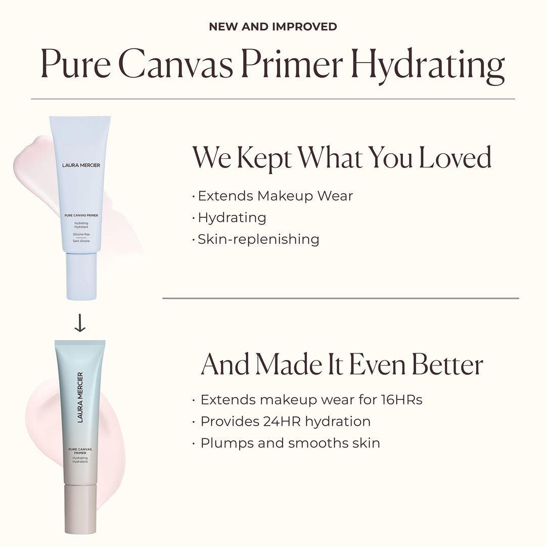 Laura Mercier Pure Canvas Primer Hydrating - Oil-Free Makeup Base for Smooth & Glowing Skin - Perfect for Dry Skin & Flawless Makeup Application