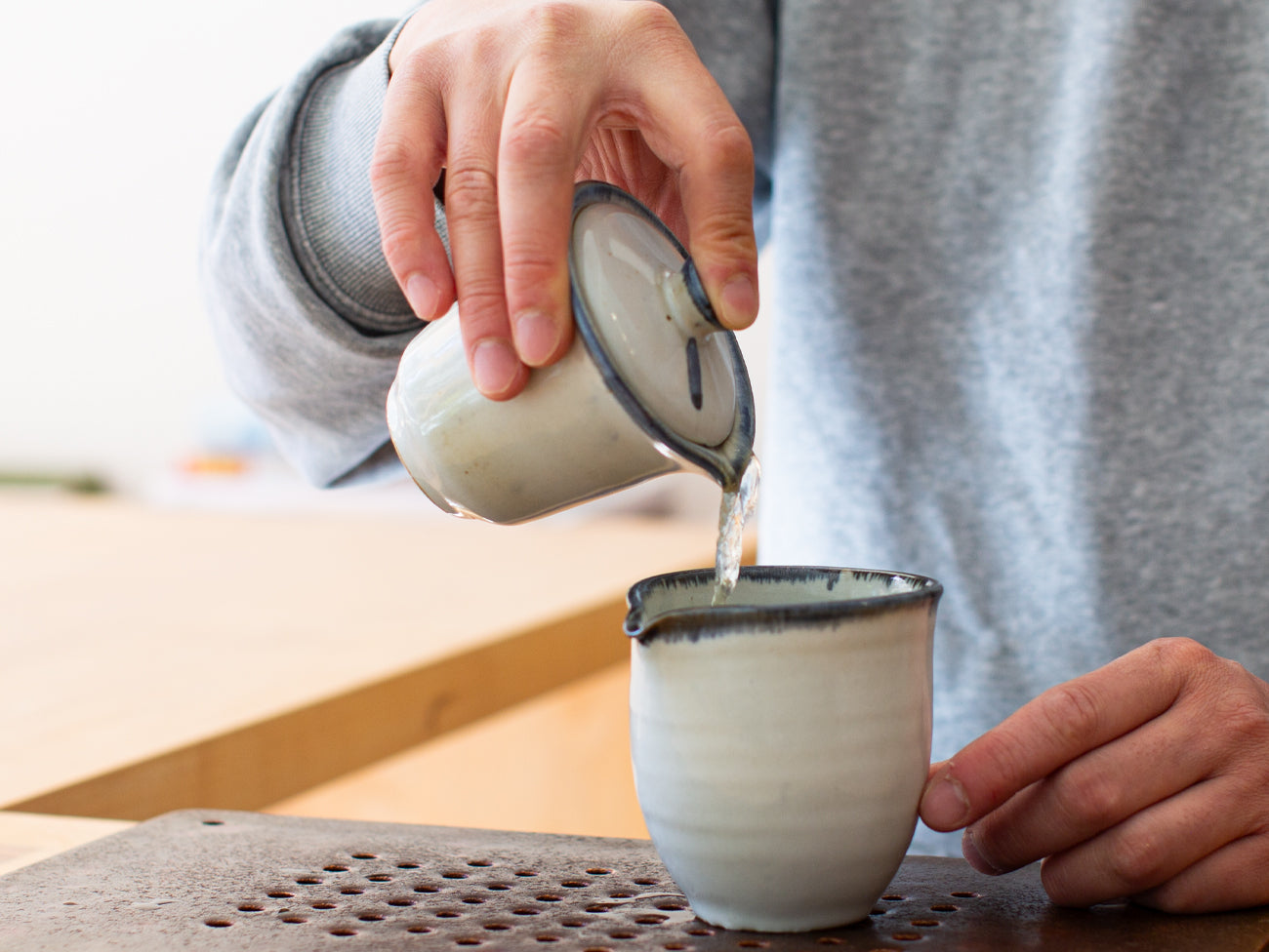 Premium Japanese Cobalt Blue Hohin Teapot - Handcrafted Ceramic Kyusu for Loose Leaf Tea | Perfect for Matcha, Sencha, Gyokuro & Daily Tea Brewing