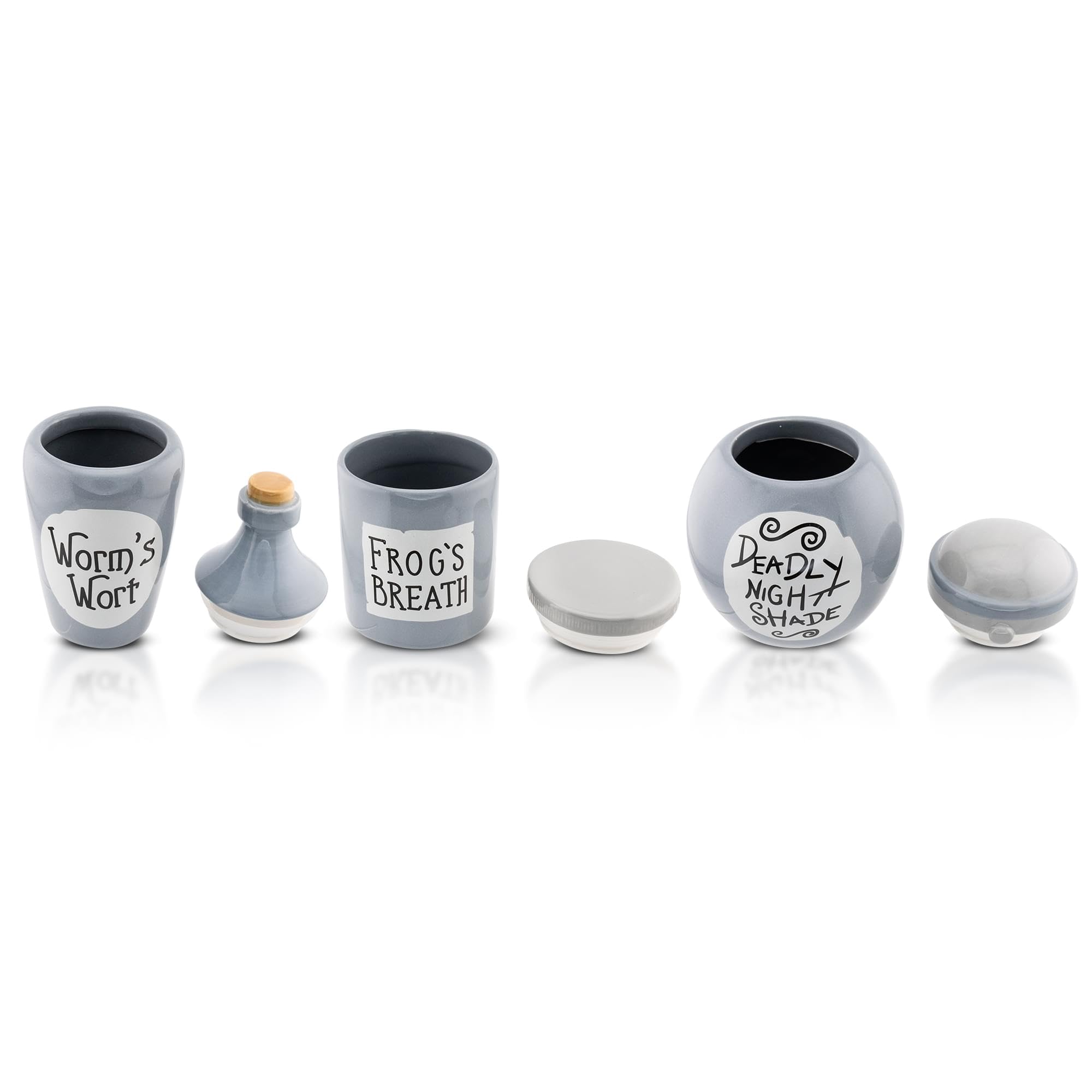 Disney The Nightmare Before Christmas Sally Mini Storage Jars 3-Piece Set - Ceramic Kitchen Containers for Snacks, Spices & Candy | Perfect for Halloween Decor & Gift Giving