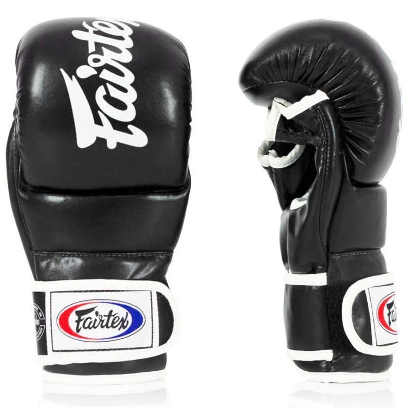 Fairtex FGV18 Muay Thai Boxing Gloves for Men, Women & Kids - Premium Leather MMA Training Gloves for Kickboxing, Martial Arts & Fitness - Lightweight & Shock Absorbent Punching Gloves for Home Gym, Boxing Class & Sparring Practice