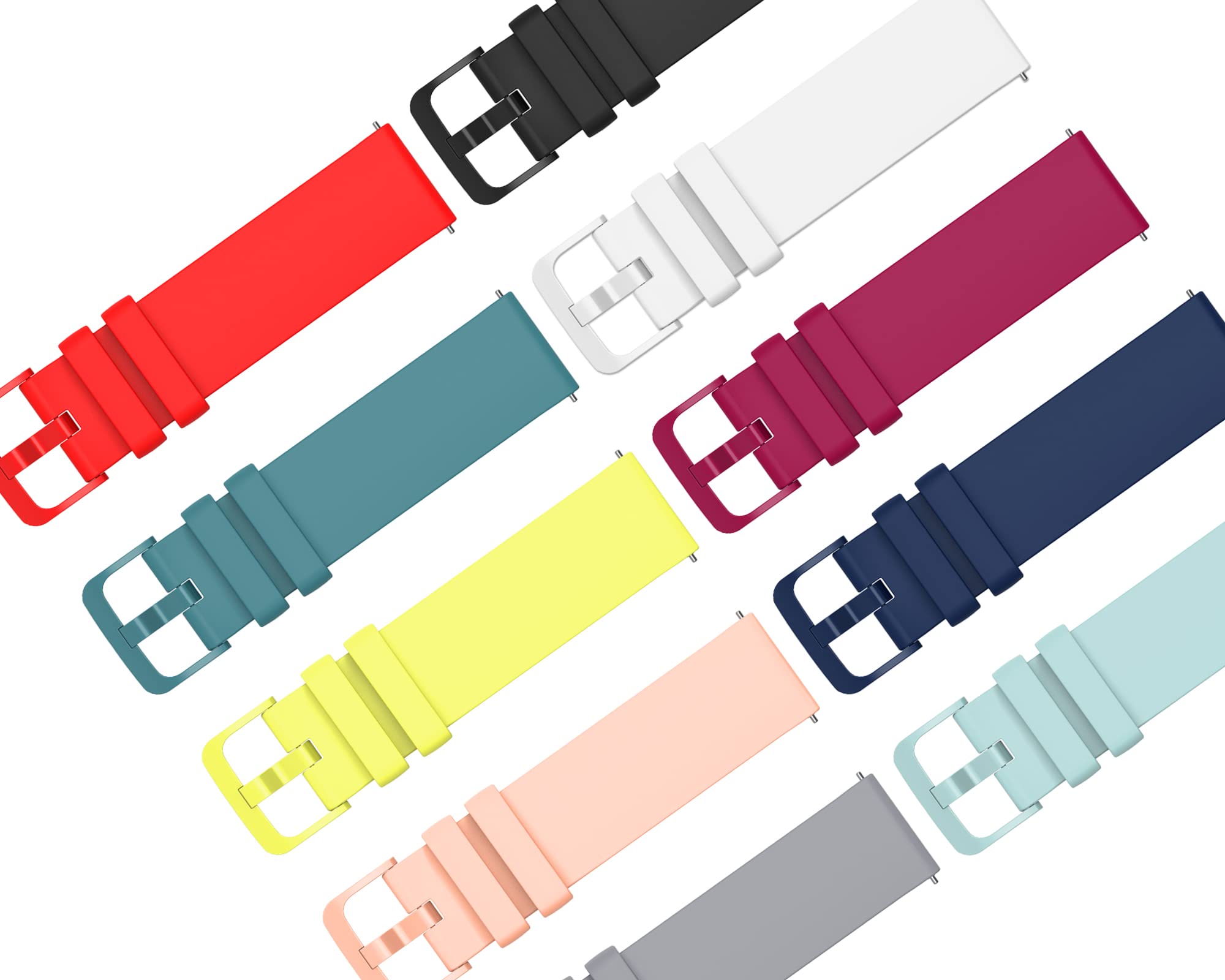 Premium 18mm Soft Silicone Watch Band - Compatible with EGQINR H31/MKYOPT H31 Smartwatch & Fitness Trackers (1.58