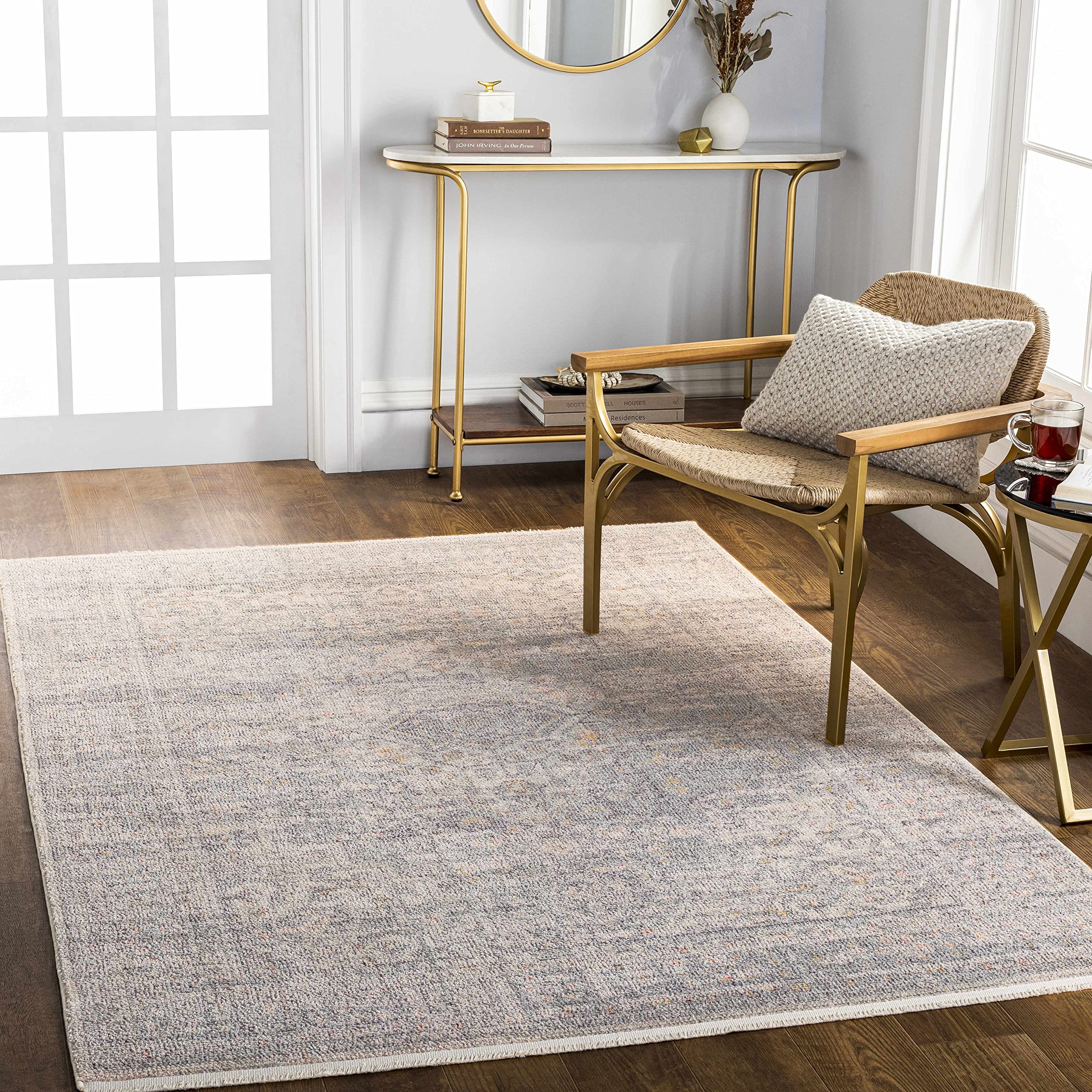 Hauteloom Beto Modern Area Rug for Living Room & Bedroom - Soft Non-Slip 6'7