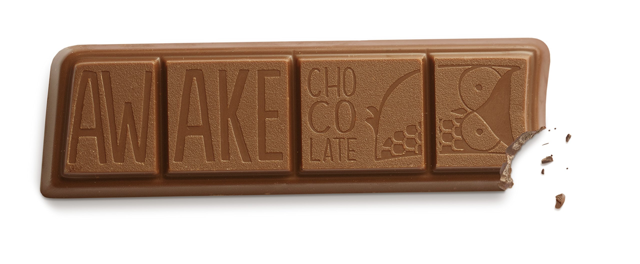 Awake Caffeinated Chocolate Energy Bar - 72 Count Milk Chocolate Snacks with Natural Caffeine Boost - Perfect for Workouts, Hiking & Late-Night Study Sessions