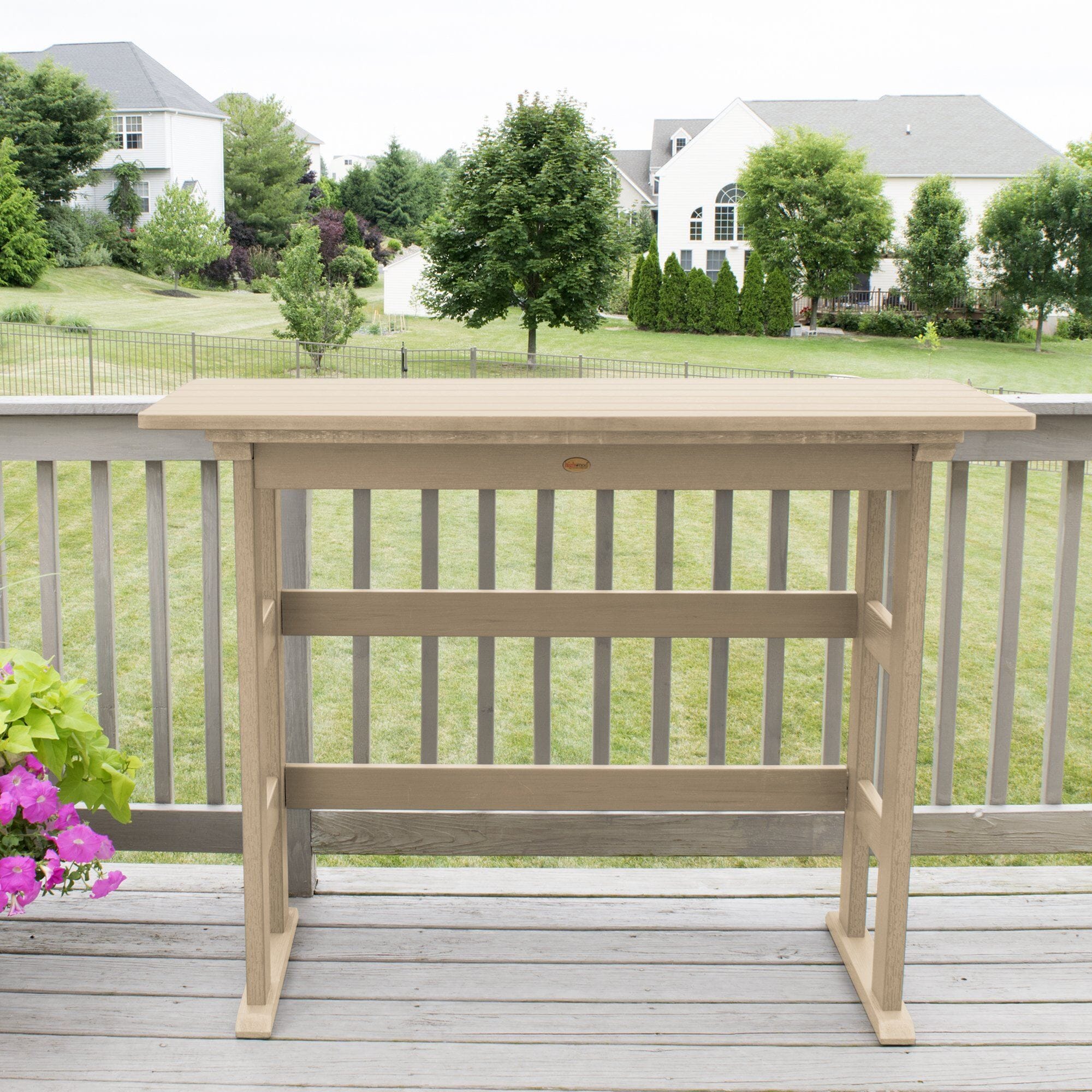 Refurbished Lehigh Bar Height Balcony Table - Outdoor Bistro Set for Patio, Deck & Small Spaces - Perfect for Coffee, Dining & Relaxing