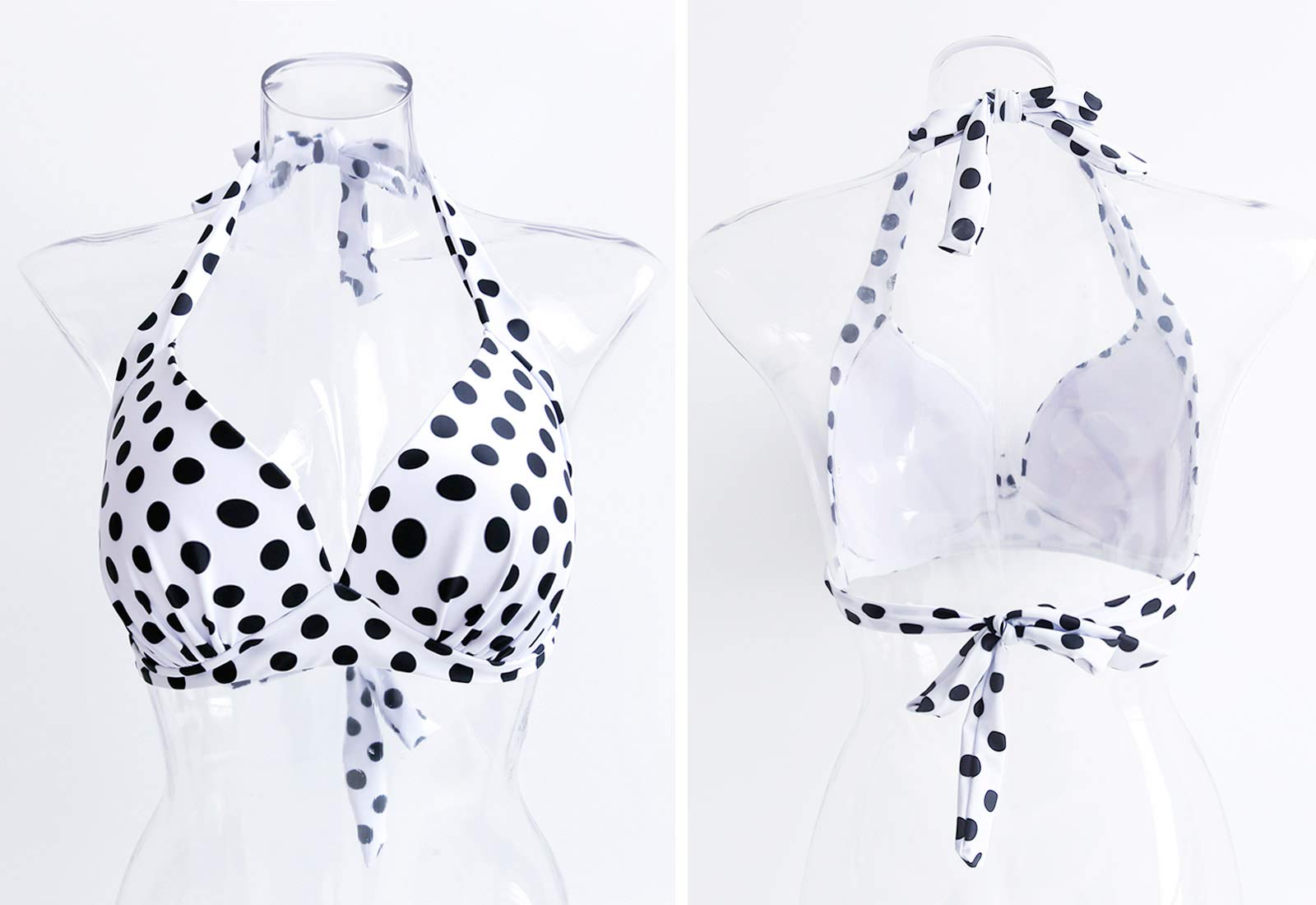 Vintage 50s Plaid Halter Bikini Top for Women - Retro Swimwear High Waisted Bathing Suit | Perfect for Beach Vacation, Pool Party & Summer Fashion