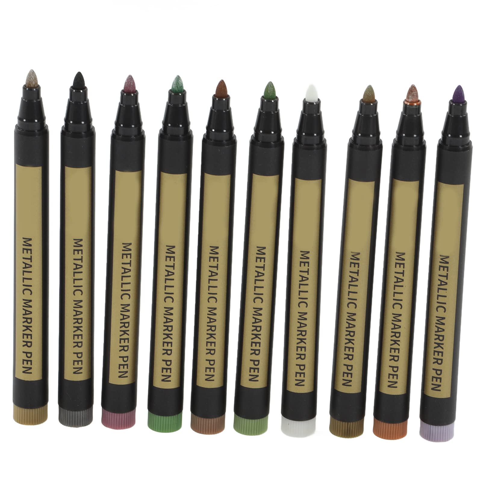 20 Metallic Colored Marker Pens Set - High Color Rendering, Bright & Vibrant PP Material for Graffiti, DIY Crafts, Coloring - Perfect for Art Projects, School Supplies & Home Decor