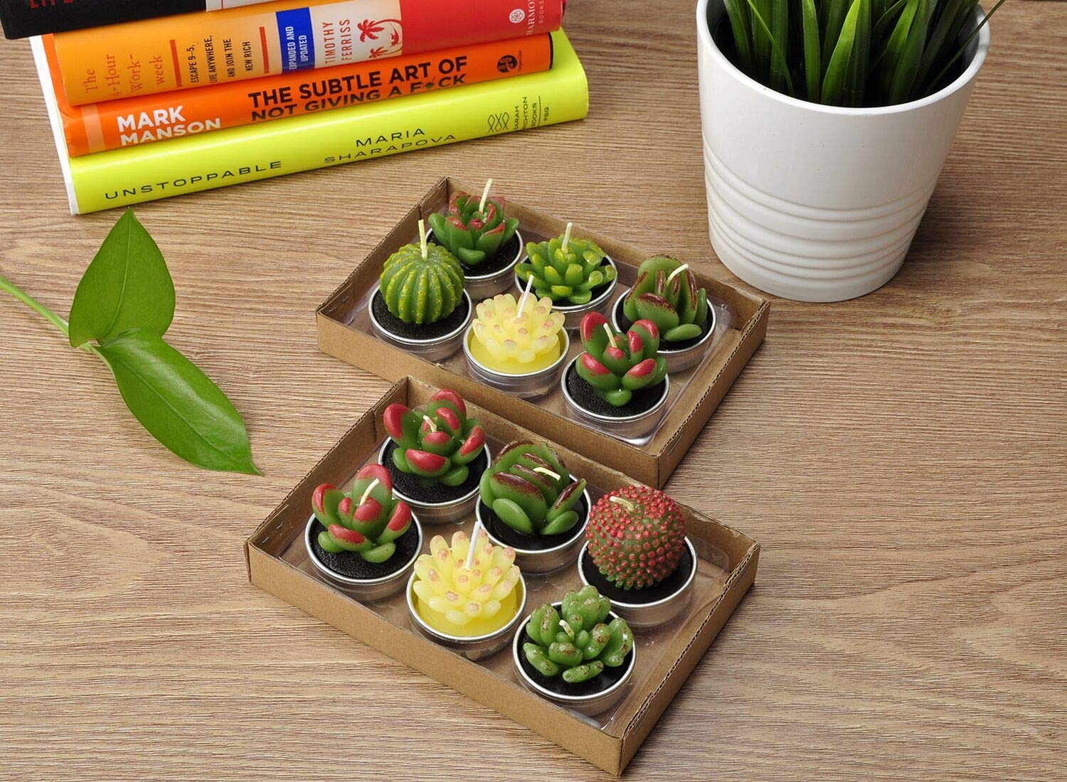 LA BELLEFÉE Cactus Tea Lights Candles - 12 Pack Smokeless Handmade Scented Candles for Home Decor, Terrariums, Birthday, Wedding, Housewarming & Mother's Day Gifts | Perfect for Romantic Ambiance, Table Centerpieces & Party Decorations