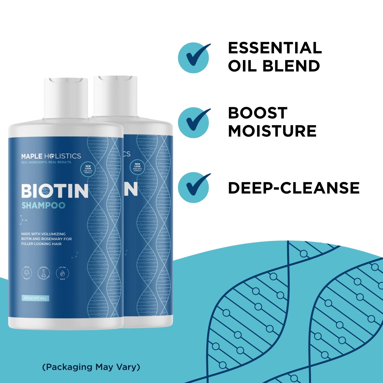 Rosemary & Biotin Shampoo for Thinning Hair - Vegan Volumizing Shampoo with B Vitamins, Argan Oil & Tea Tree Oil - Sulfate, Paraben & Silicone Free - For Fine & Weak Hair (2 Pack) - Perfect for Daily Hair Care & Scalp Nourishment