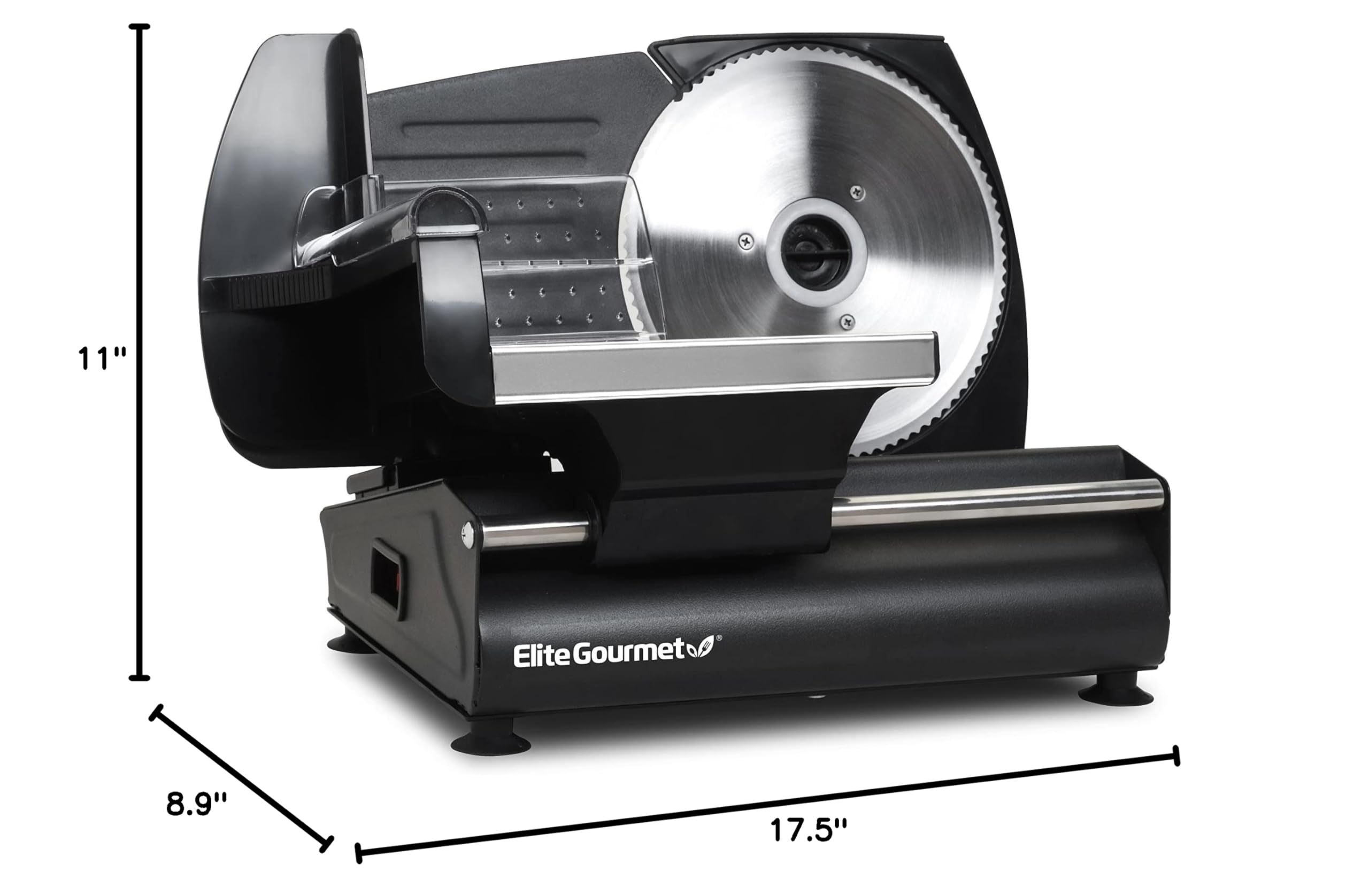 Elite Gourmet EMT-625B Electric Deli Food Meat Slicer - 7.5