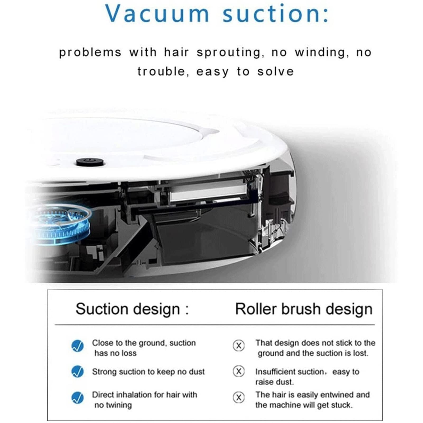 Smart Self-Charging Robot Vacuum Cleaner with Powerful Suction - Ultra Thin Design for Pet Hair & Carpets - Black - Perfect for Hardwood Floors & Home Cleaning