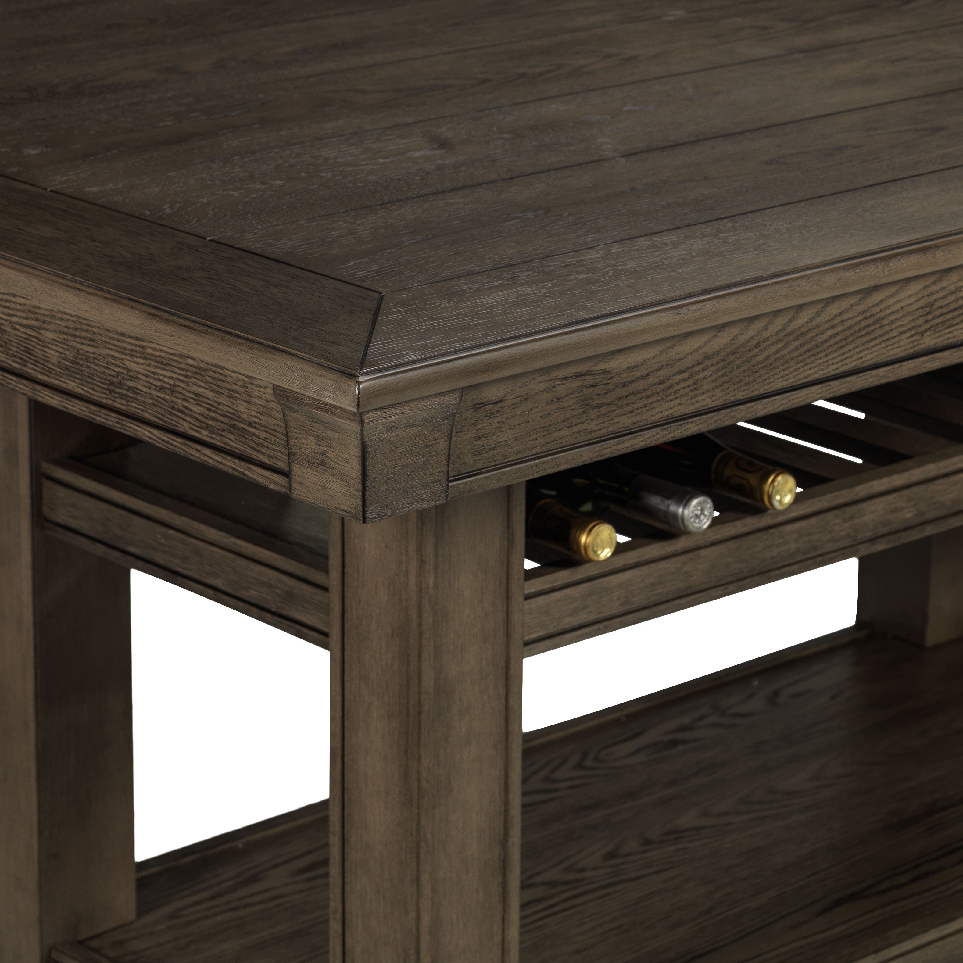 Bilboa Counter Height Dining Table - Roasted Oak Finish - Perfect for Kitchen, Breakfast Nook & Small Space Dining