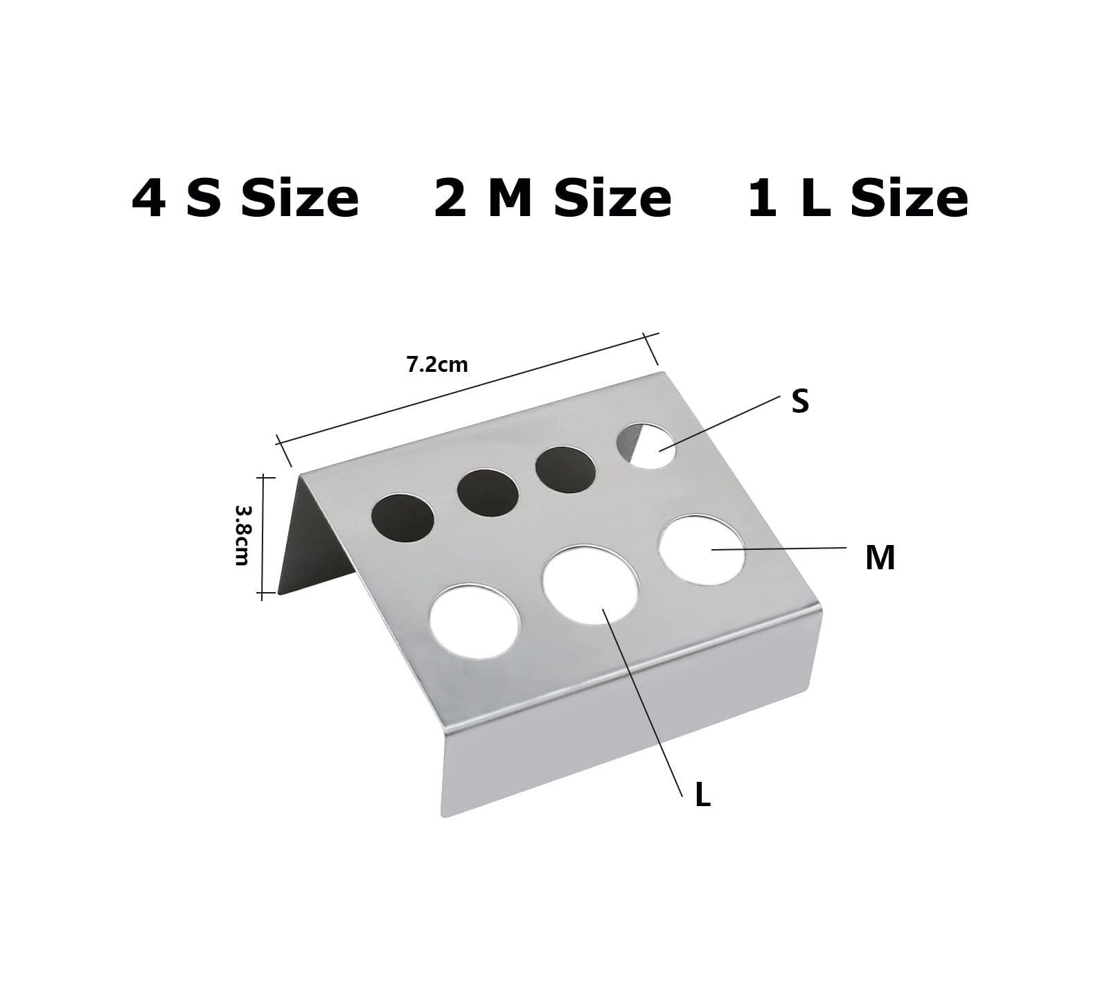 6PCS Stainless Steel Watercolor Pigment Ink Cup Holder with 7 Holes - Permanent Makeup & Tattoo Accessories (Silver) - Ideal for Tattoo Artists, Permanent Cosmetics, and Watercolor Painting