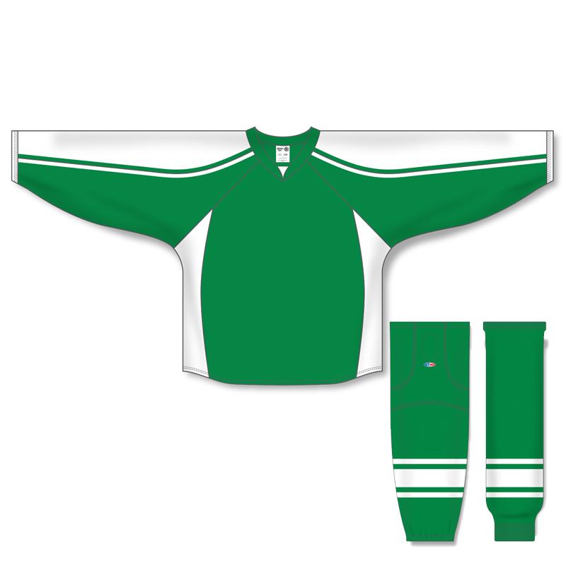 Custom Kelly Green & White Athletic Knit Jersey 7600 - Perfect for Sports Teams, Fan Gear, and Game Day Outfits