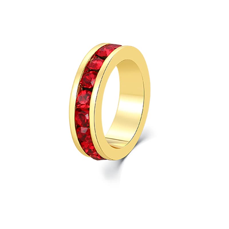 January (Garnet), gold charm