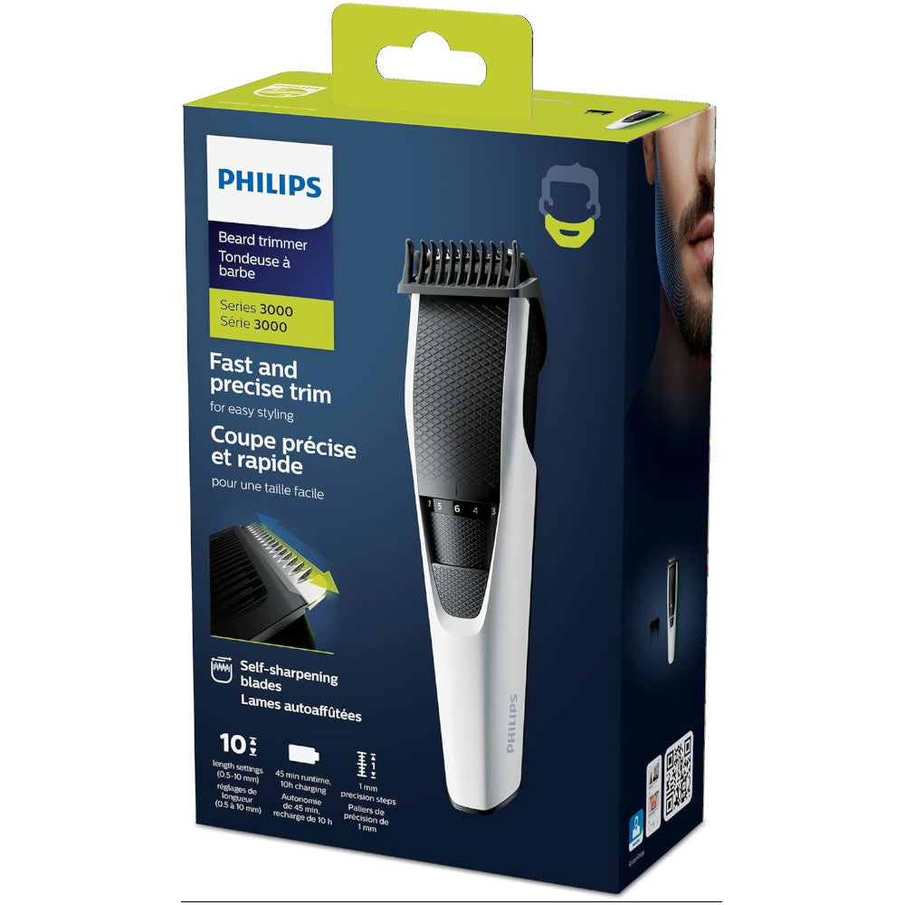 PHILIPS BT3206/16 3000 Series Beard Trimmer for Men - Professional Cordless Hair Clipper with Precision Blades - Perfect for Home Grooming & Travel