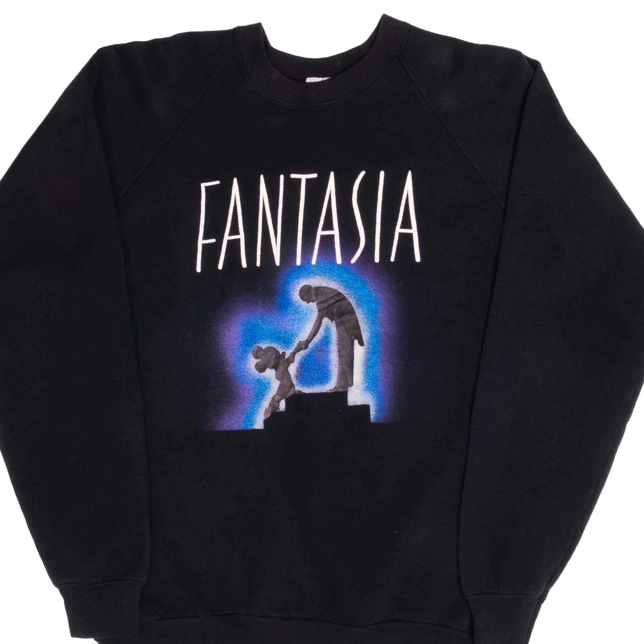 Vintage 1990s Disney Fantasia Mickey Mouse Sweatshirt - Large Size, Made in USA - Perfect for Disney Fans, Retro Fashion & Casual Wear