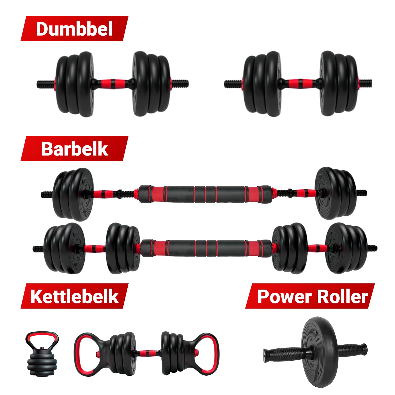 LIWEGHT 8-in-1 Adjustable Dumbbell Set - 5-25lbs Weight Plates for Home Gym, Strength Training & Bodybuilding - Perfect for Full Body Workouts, Muscle Building & Fitness Routines