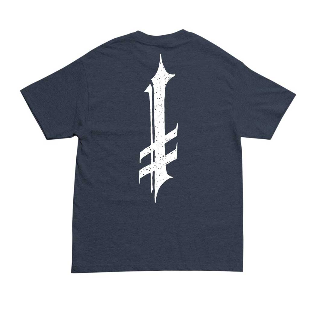 Deathwish Resurrection T-Shirt - Navy Heather Cotton Tee for Skaters & Punk Rock Fans | Streetwear & Concert Outfit